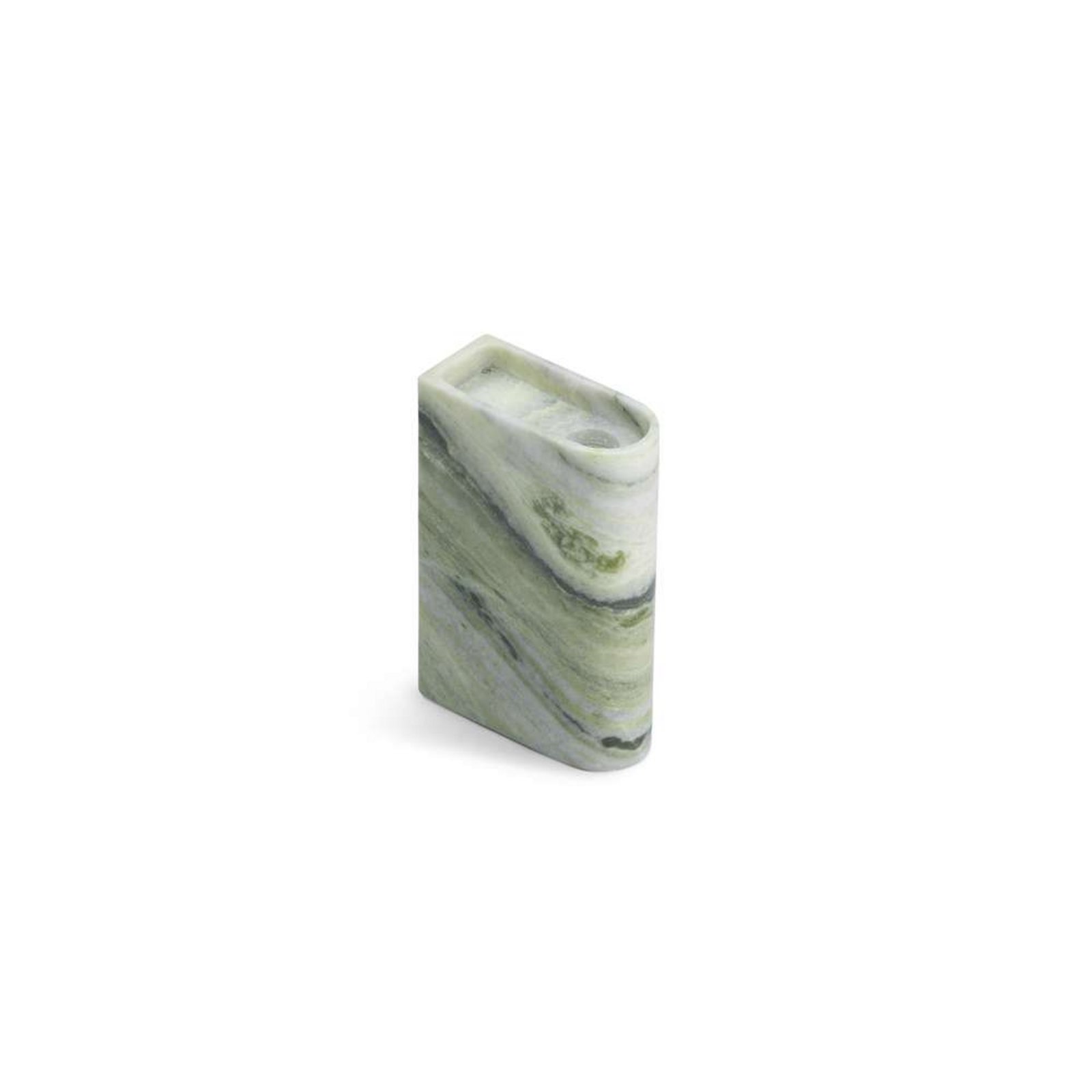 Monolith Candle Holder Medium Mixed Green Marble - Northern