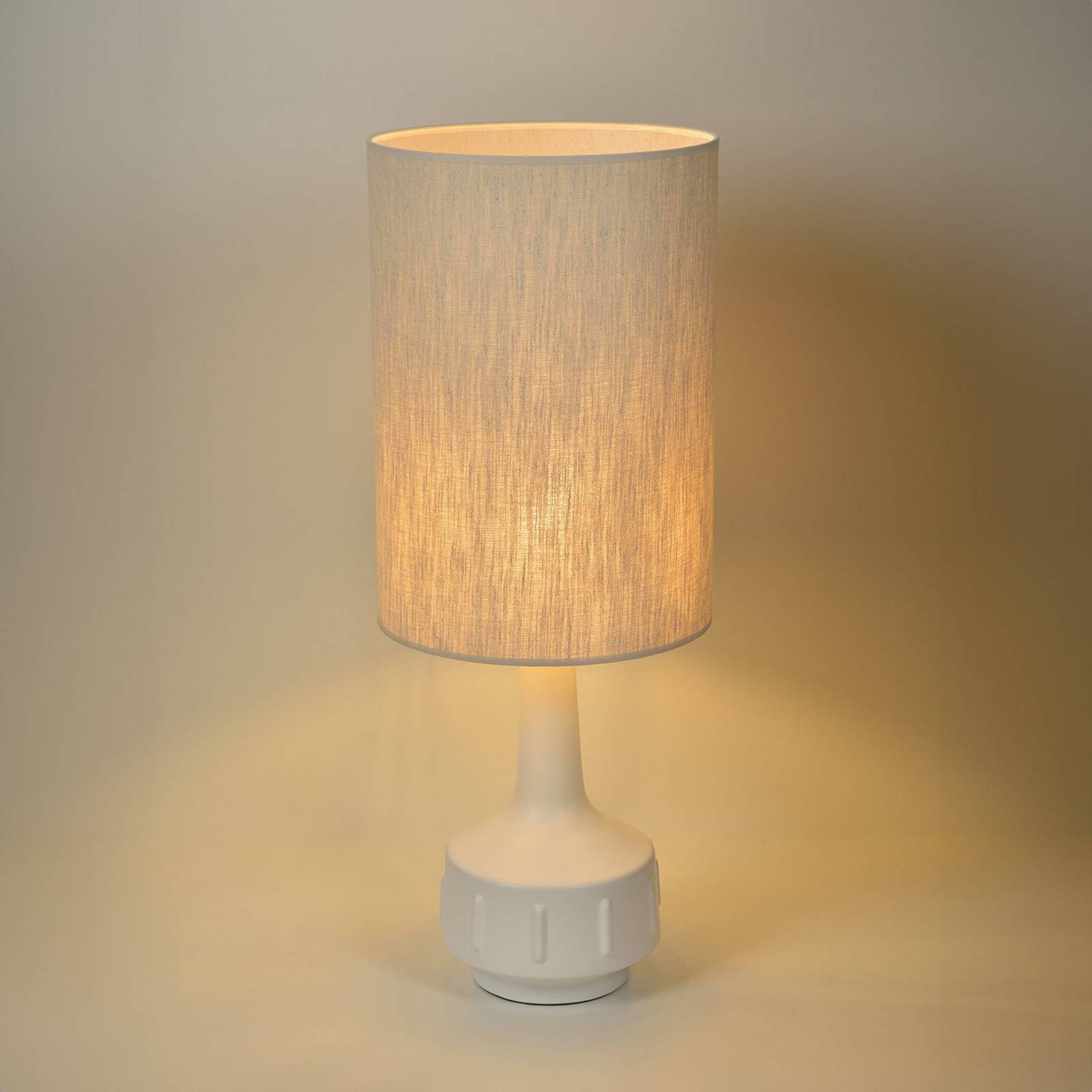 MARKET SET Lampa stołowa Jimmy, biała/beżowa, wysokość 83 cm