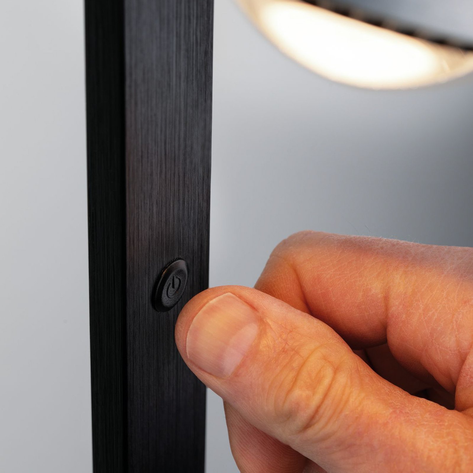 Aldan Floor Lamp Dim. Black/Brushed Alu - Paulmann