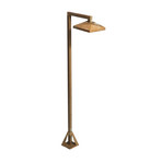 Lampione a LED Aura Edge, 80 x 19,5 cm, ottone anticato