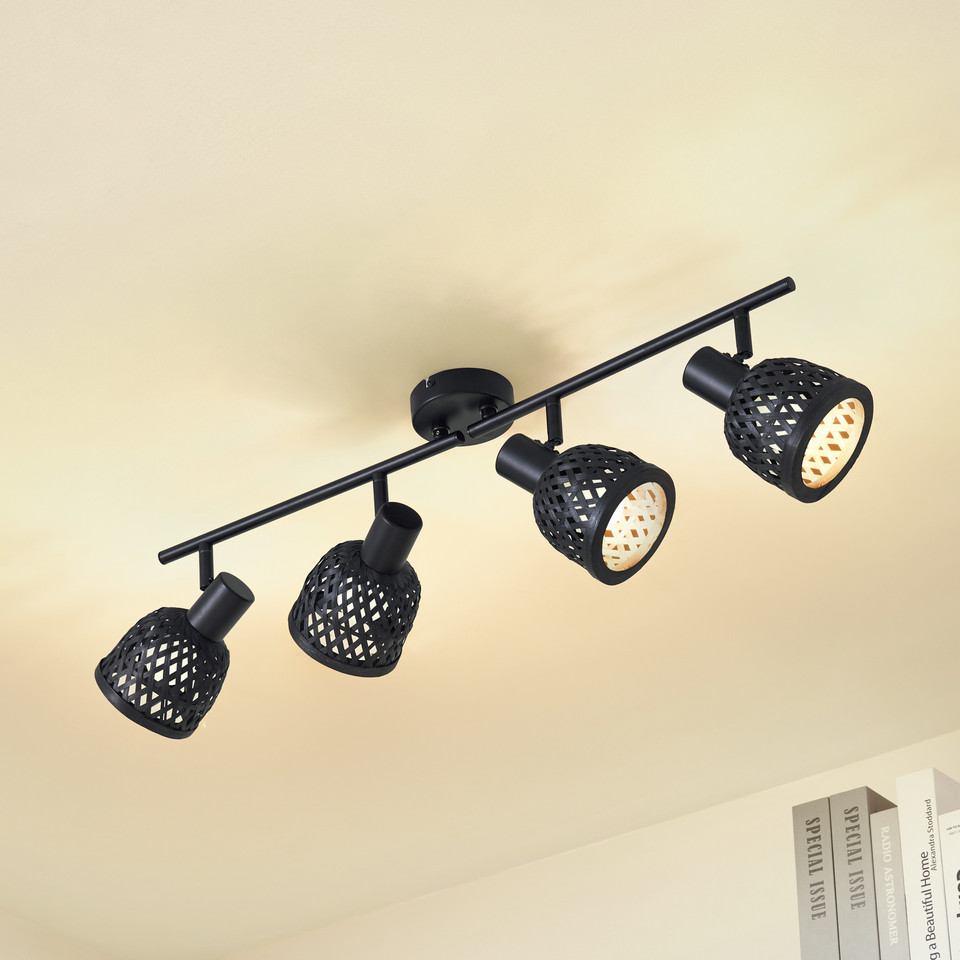 Lindby Eskil 4 Plafond, svart från Lindby