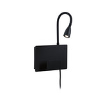 Halina LED Vägglampa USB C Matt Svart - Paulmann