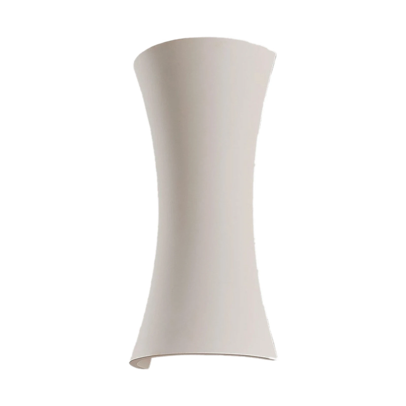 Lindby, applique murale Edon, blanche, plâtre, concave, 30 cm