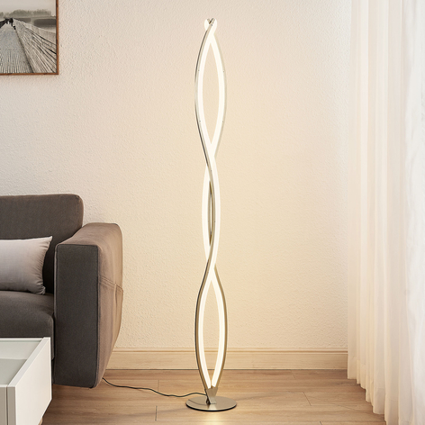 Lucande Demora LED-gulvlampe i drejet form