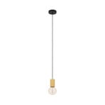 Pozueta 1 pendant light, 1-bulb, black/brown