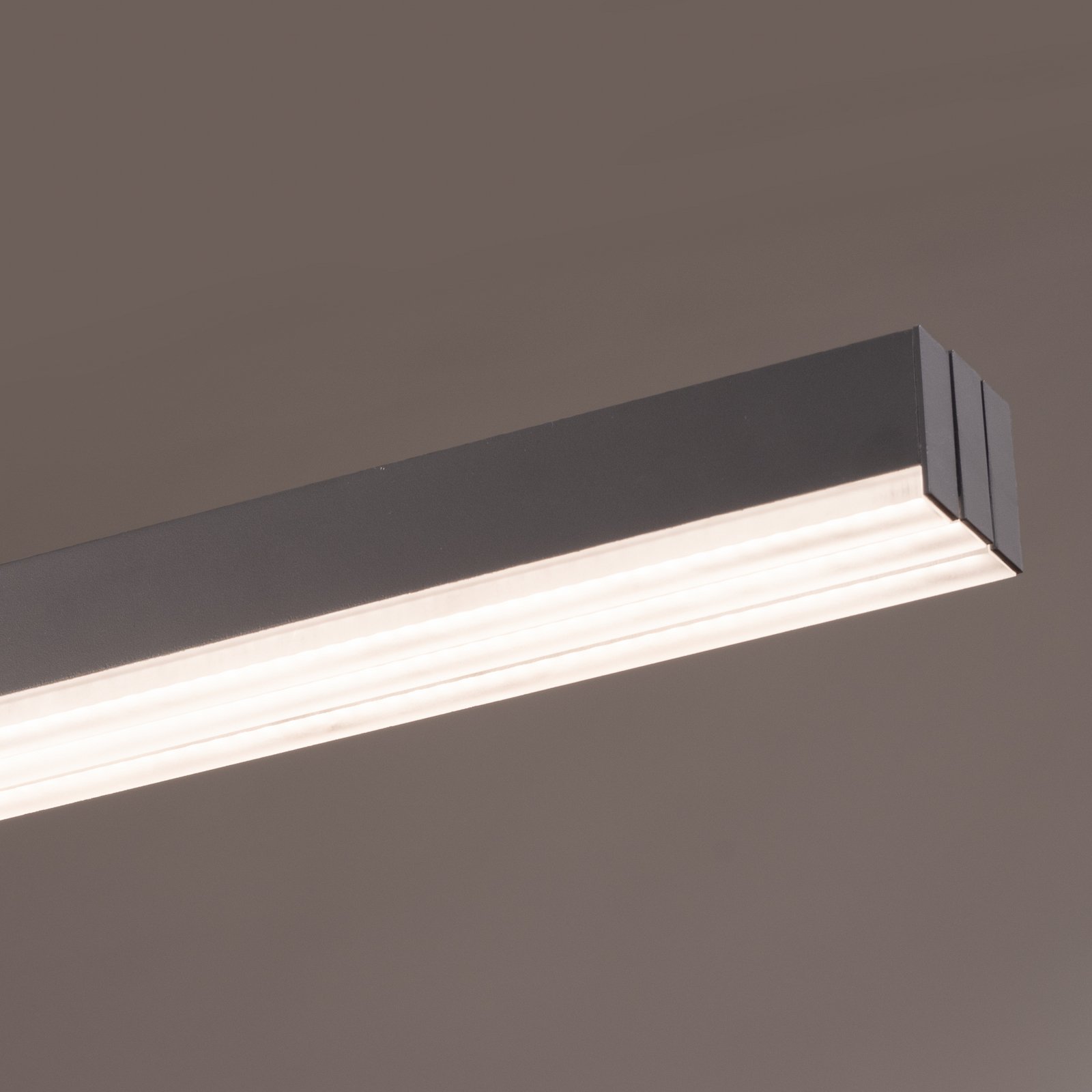 Lámpara colgante LED Vayana, gris, longitud 189 cm, regulador táctil CCT