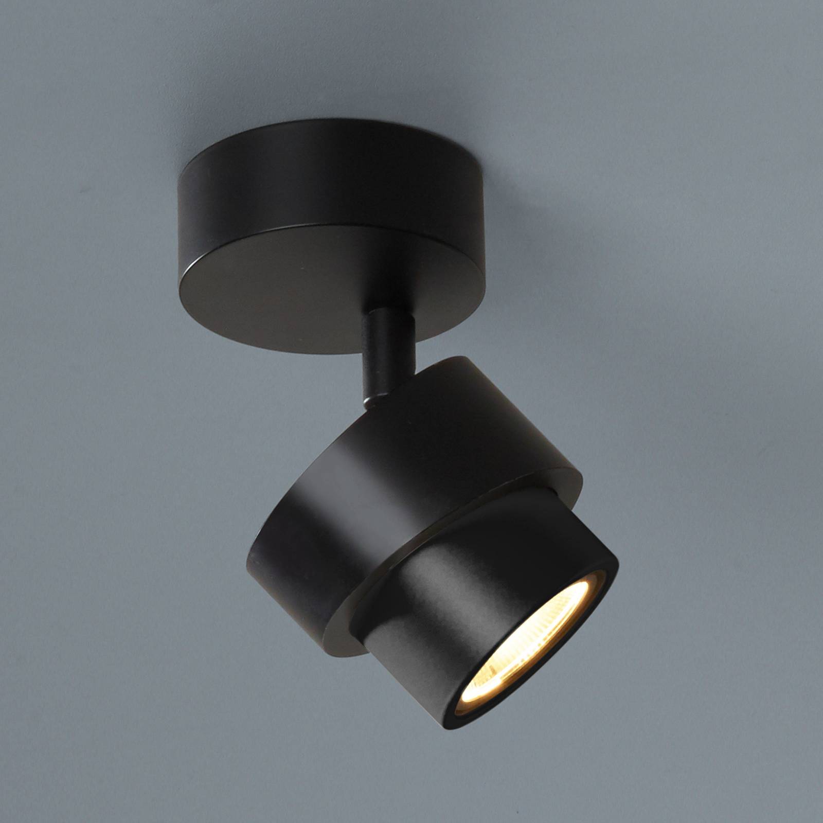 LED-Spot BRUSH, schwarz, Ø 7 cm, Metall, dimmbar, 2.700 K günstig online kaufen