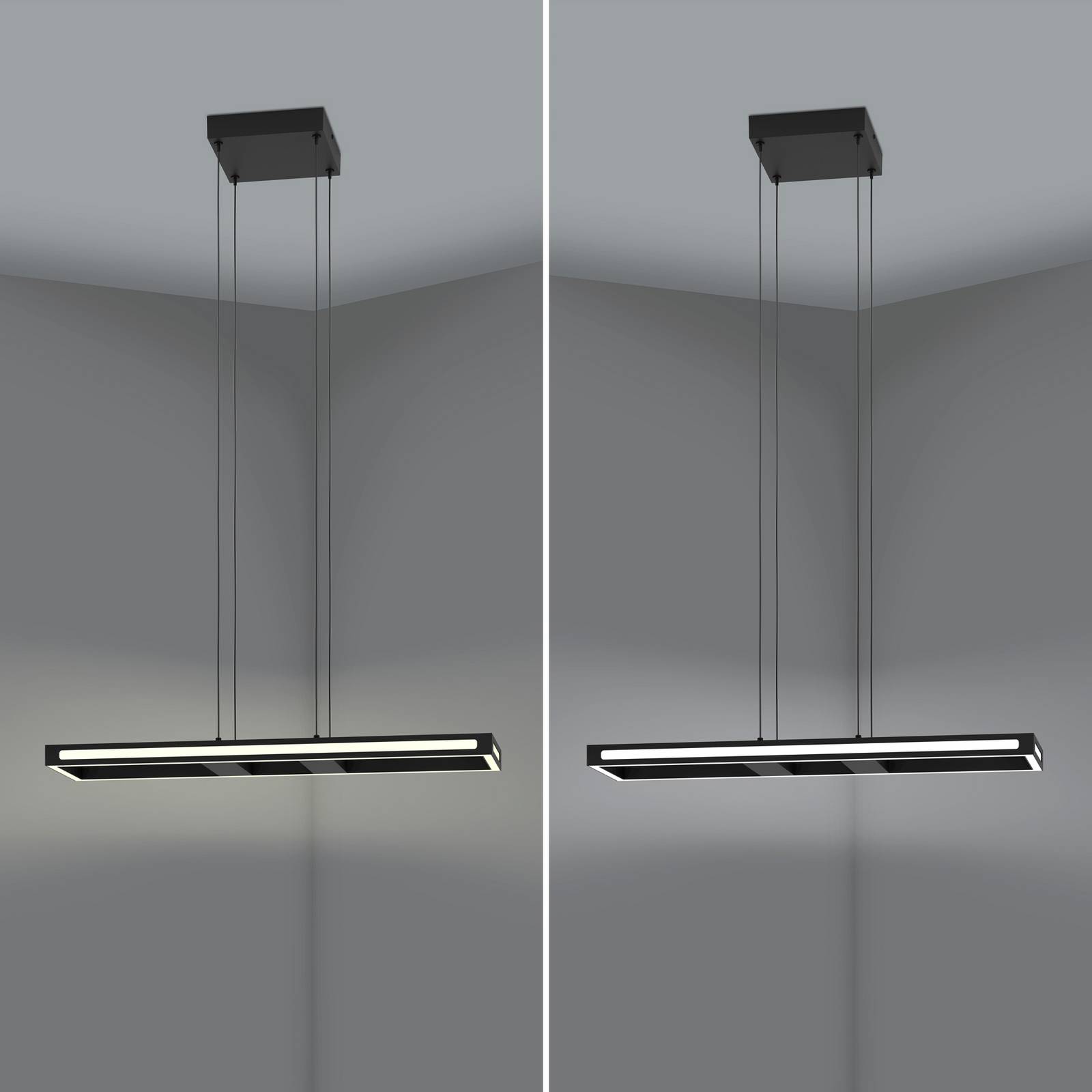 EGLO connect żyrandol LED Savilanas-Z, 77 cm, czarny