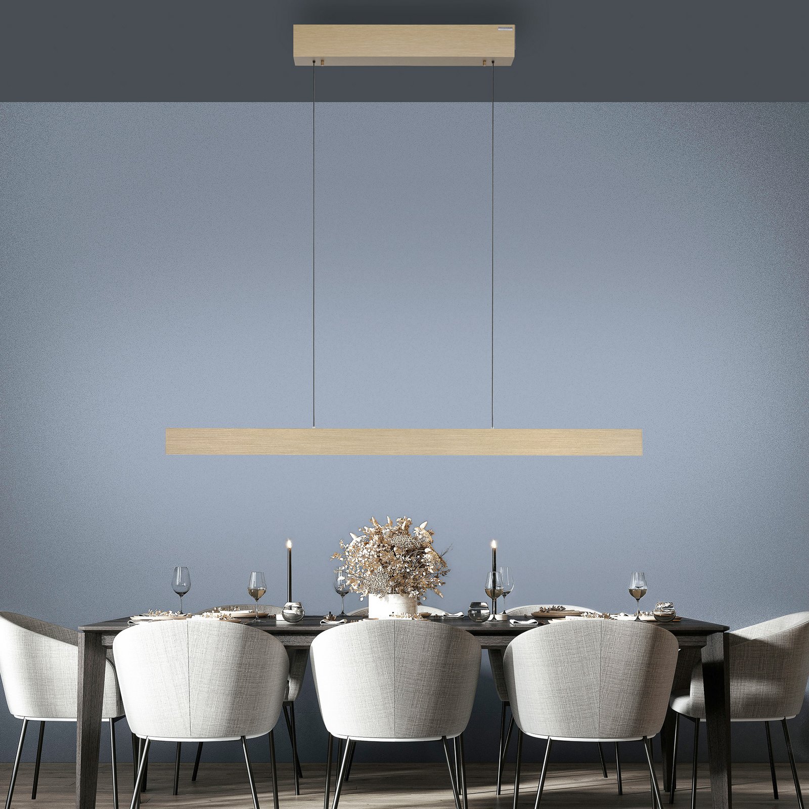 PURE E-Motion lampa wisząca belka LED, CCT, złota