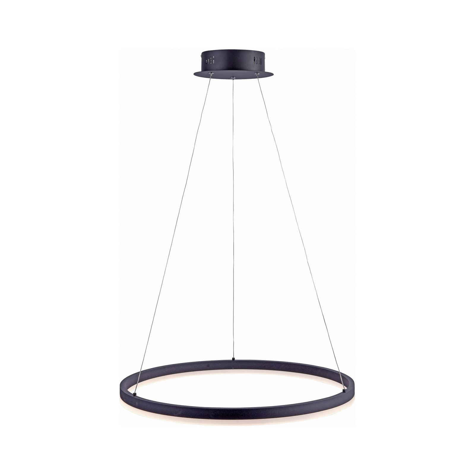 LED pakabinamas šviestuvas „TITUS“, antracito spalvos, Ø 60 cm, metalinis, su