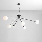 Hanglamp 1082K1, 6-lamps, zwart