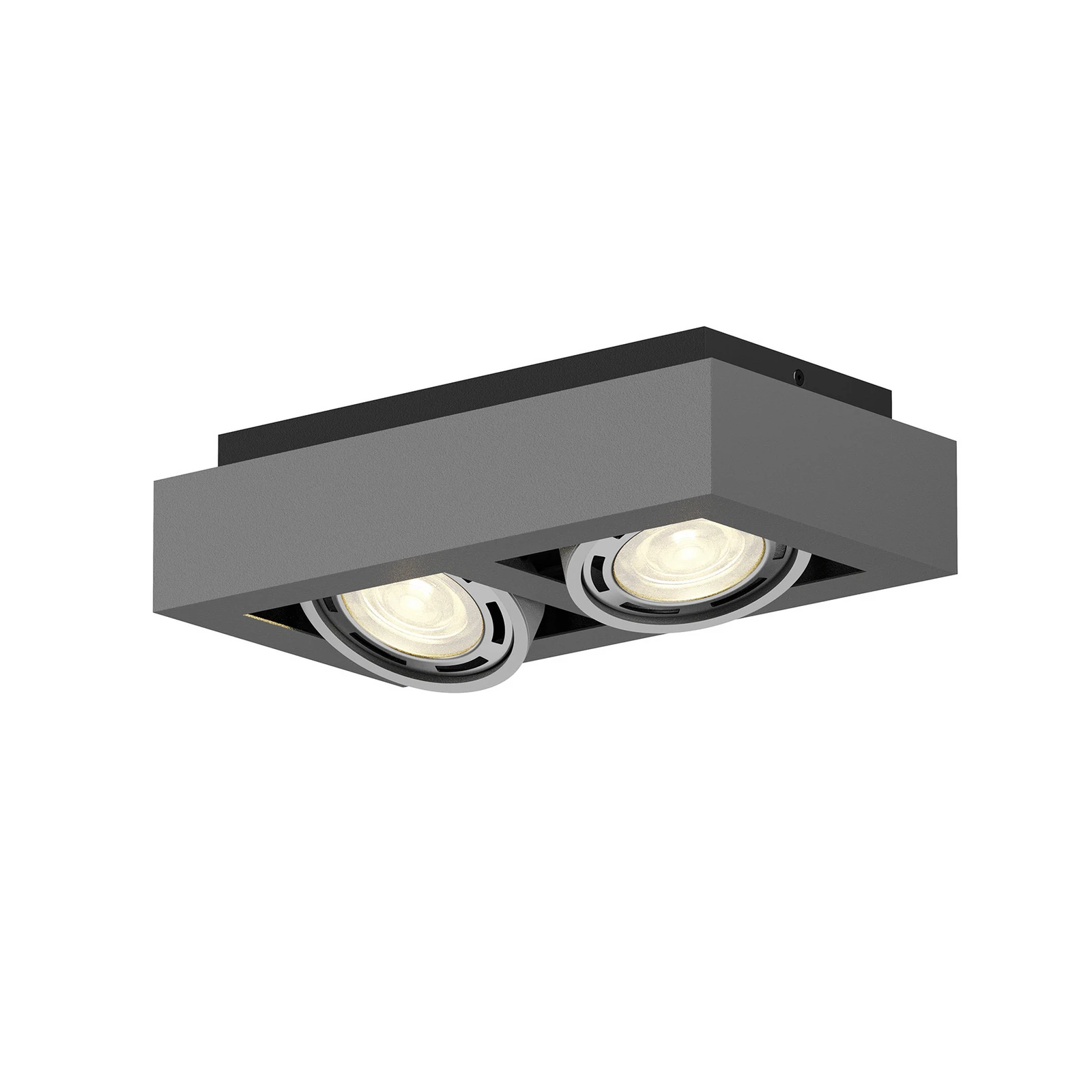 Arcchio spot pour plafond Ronka, 34 cm, à 2 lampes, gris, GU10
