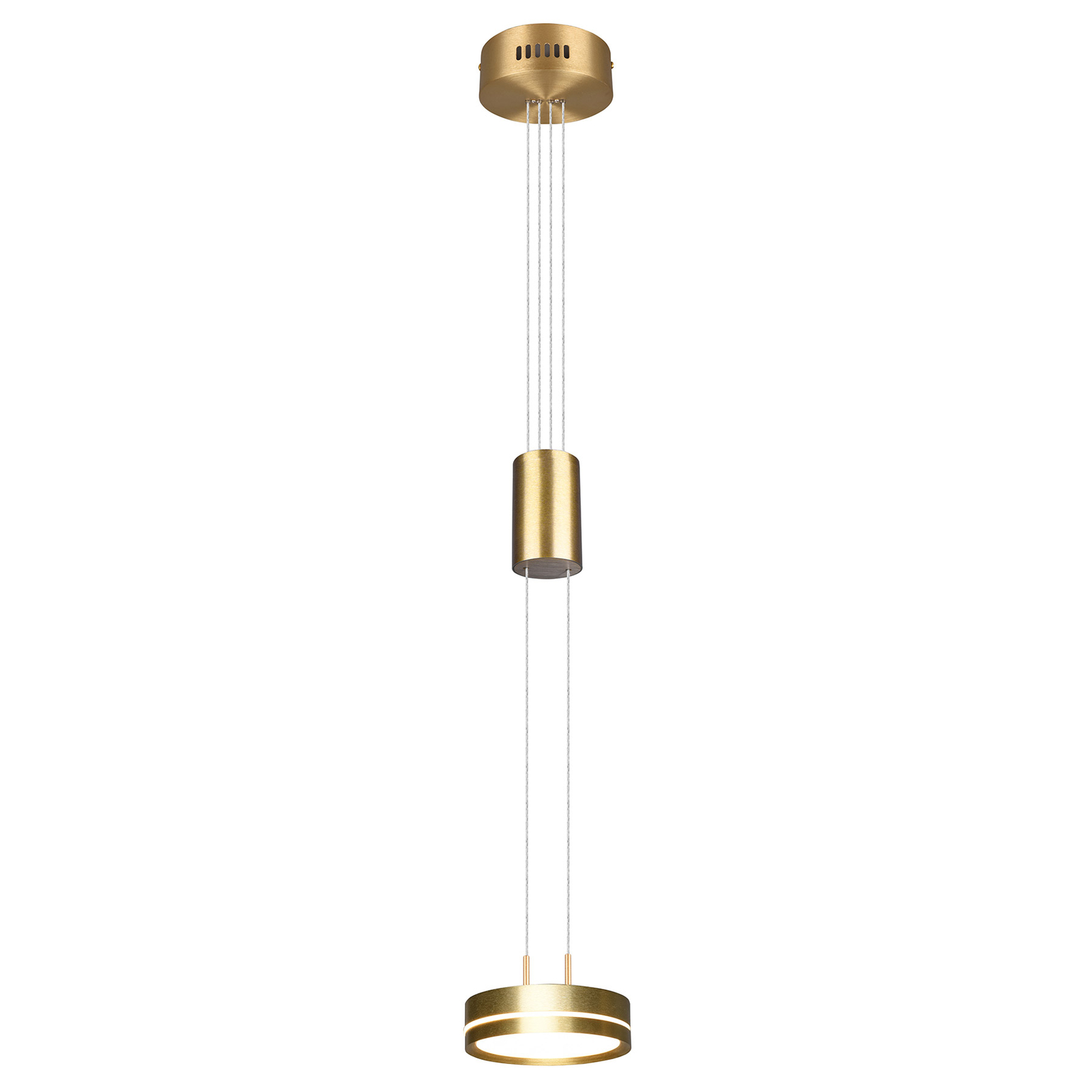 Lindby Eilika LED pendant light, 1-bulb, brass