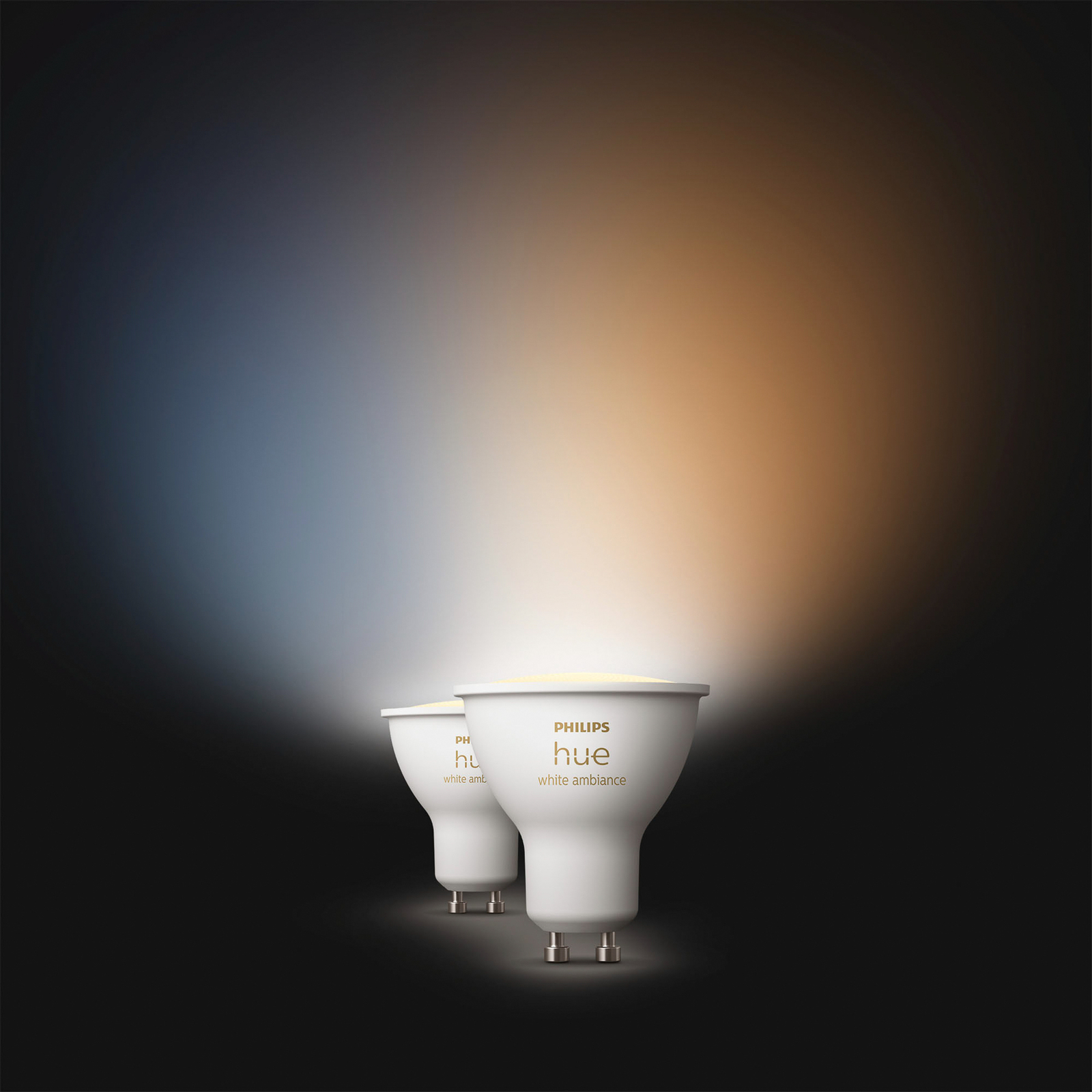 Philips Hue White Ambiance Réflecteur LED GU10 4,2 W, lot de 2