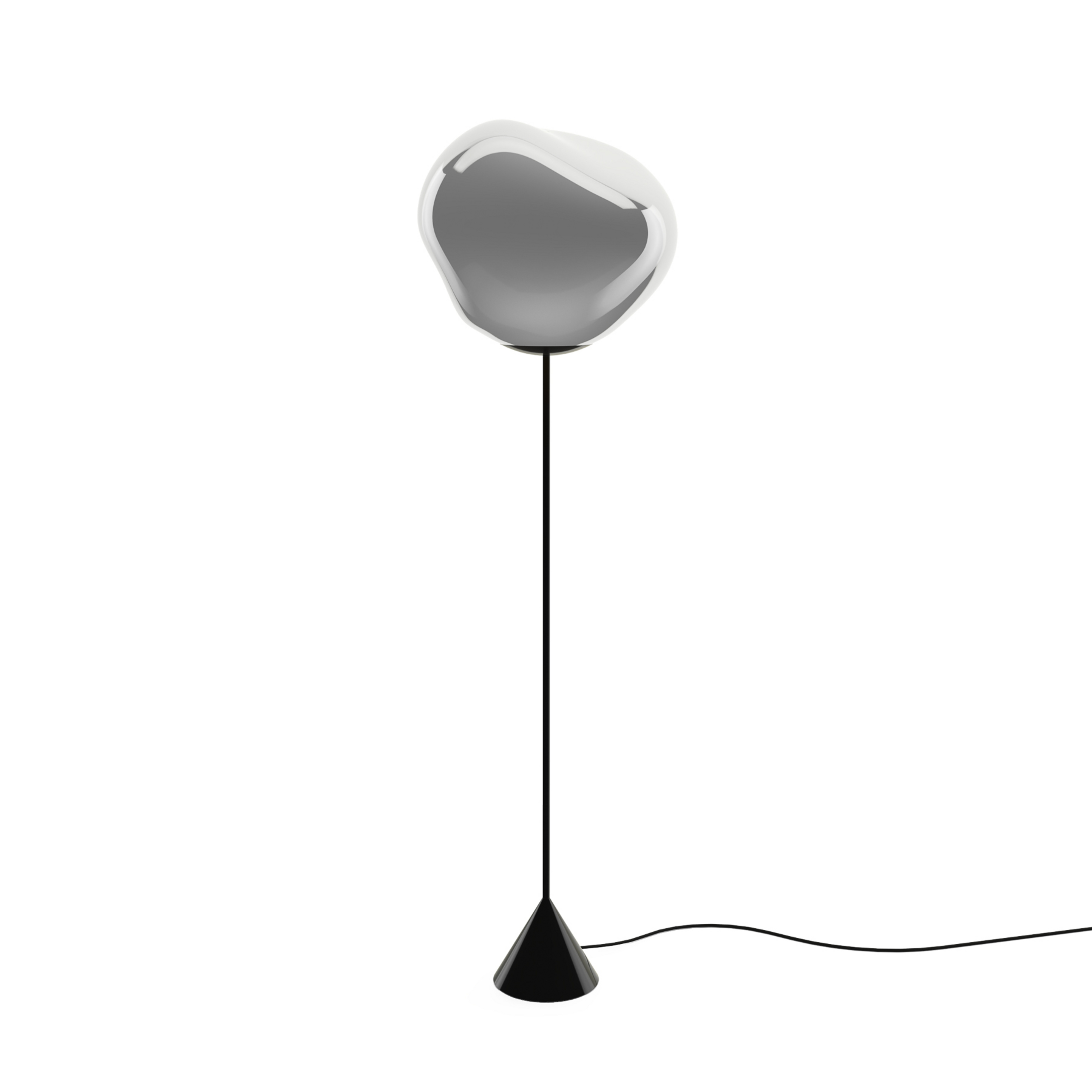 Melt Cone Slim Floor Lamp Silver - Tom Dixon
