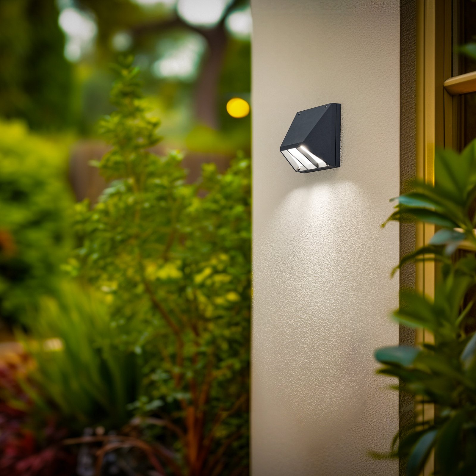 BEGA LED outdoor wall light 22292 K3 on/off, graphite, cast aluminium