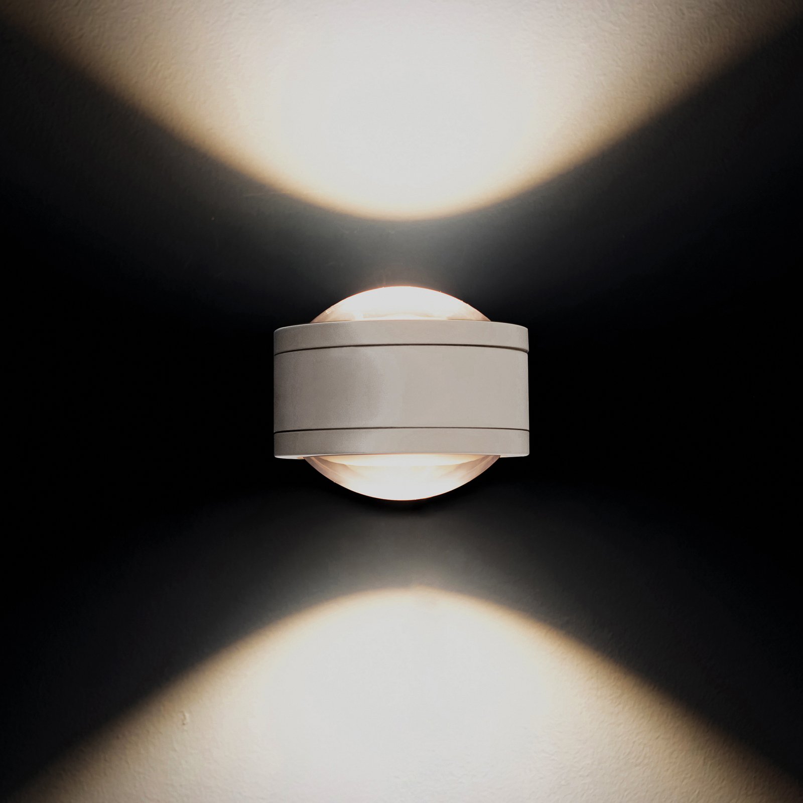Megatron Due Punto LED-væglampe, mat hvid