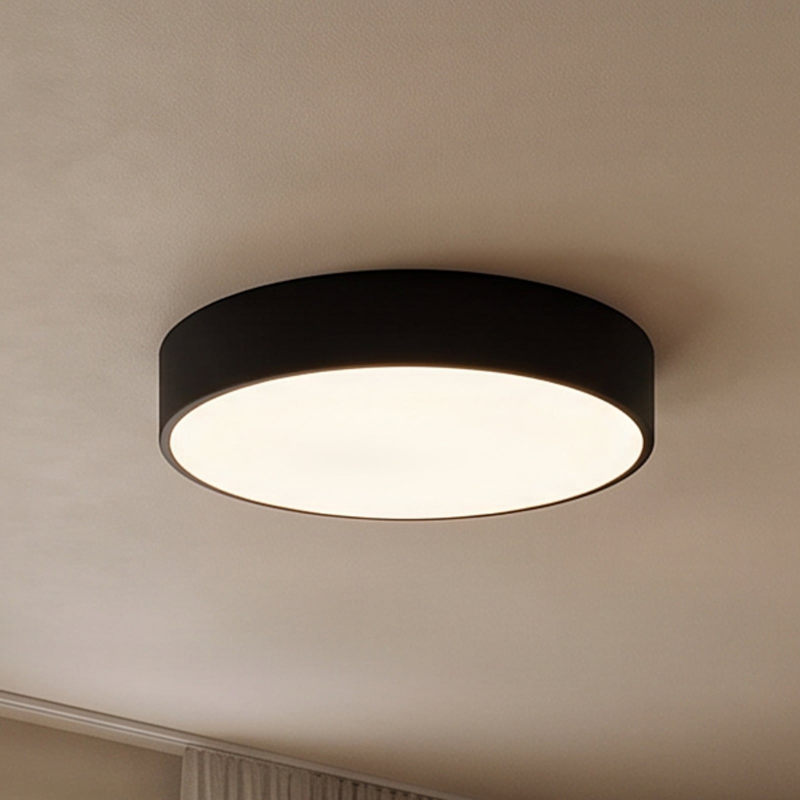 Taklampa Cleo, Ø 40 cm, IP20, svart, metall, E27 Taklampa Cleo, Ø 40 cm, IP20, svart, metall, E27
