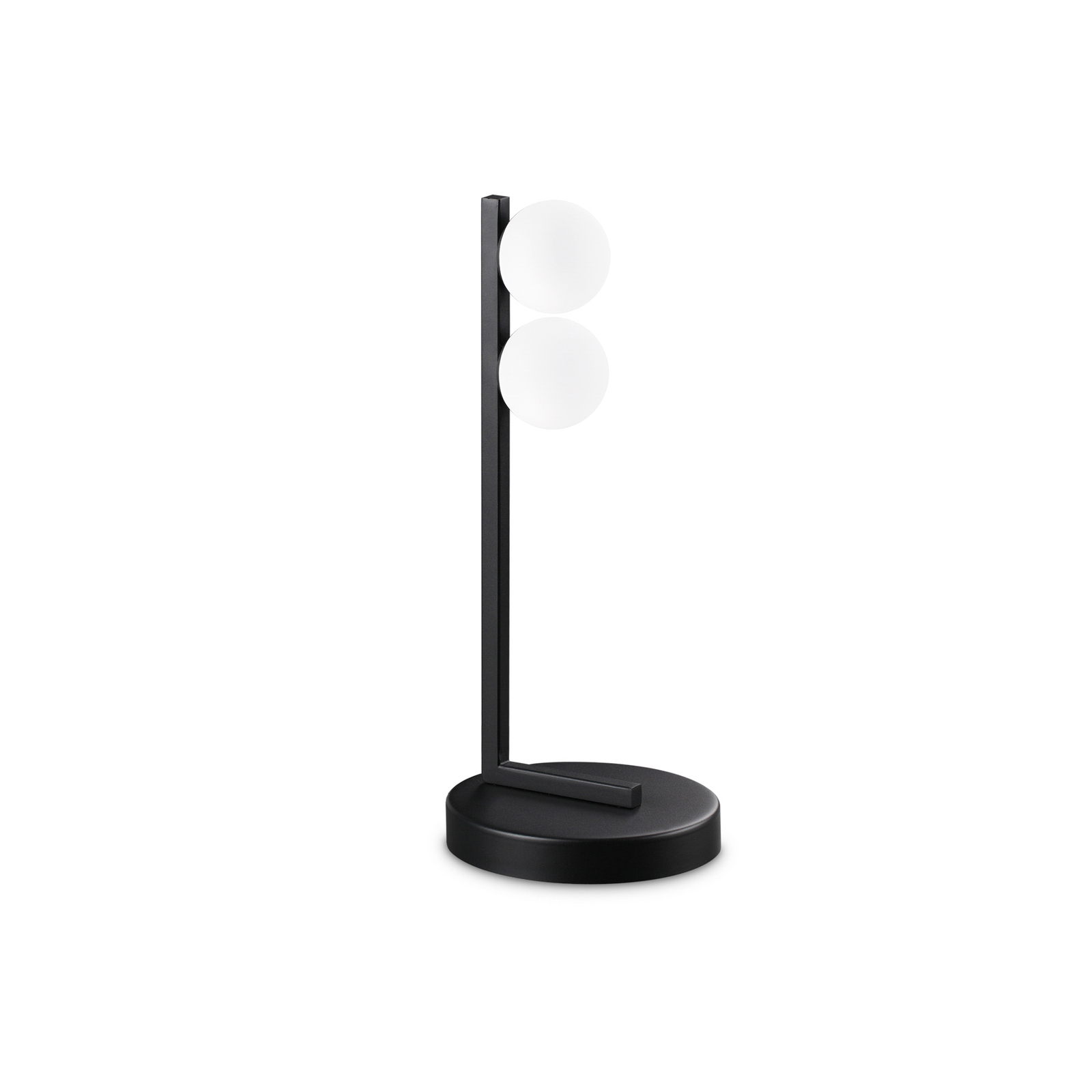 Ideal Lux LED-Tischlampe Ping Pong schwarz 2-flg Glas Metall