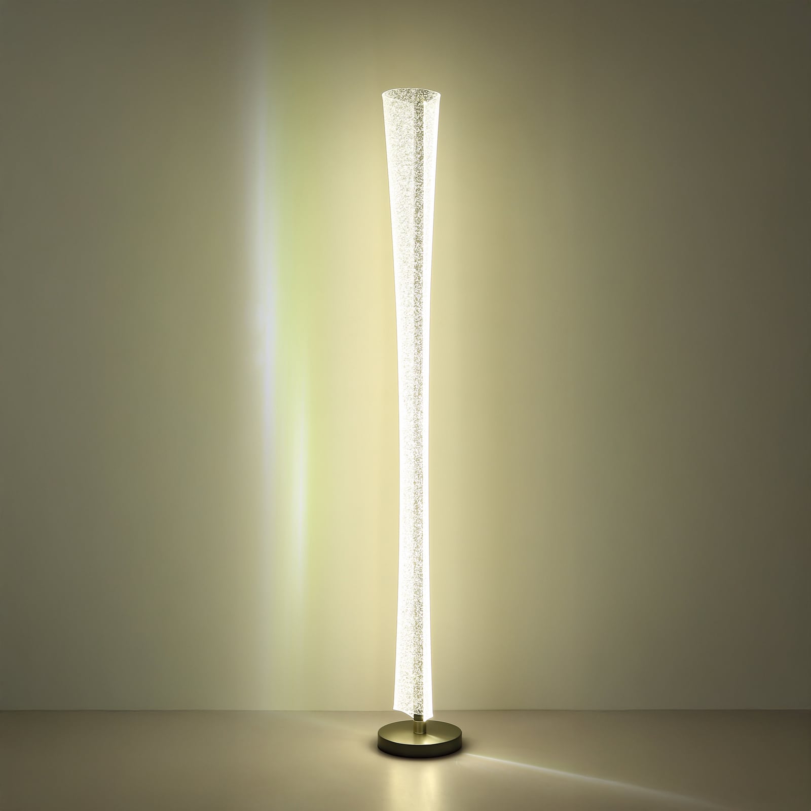 LED-gulvlampe Malinda, klar/antracitt, 155 cm høy, CCT