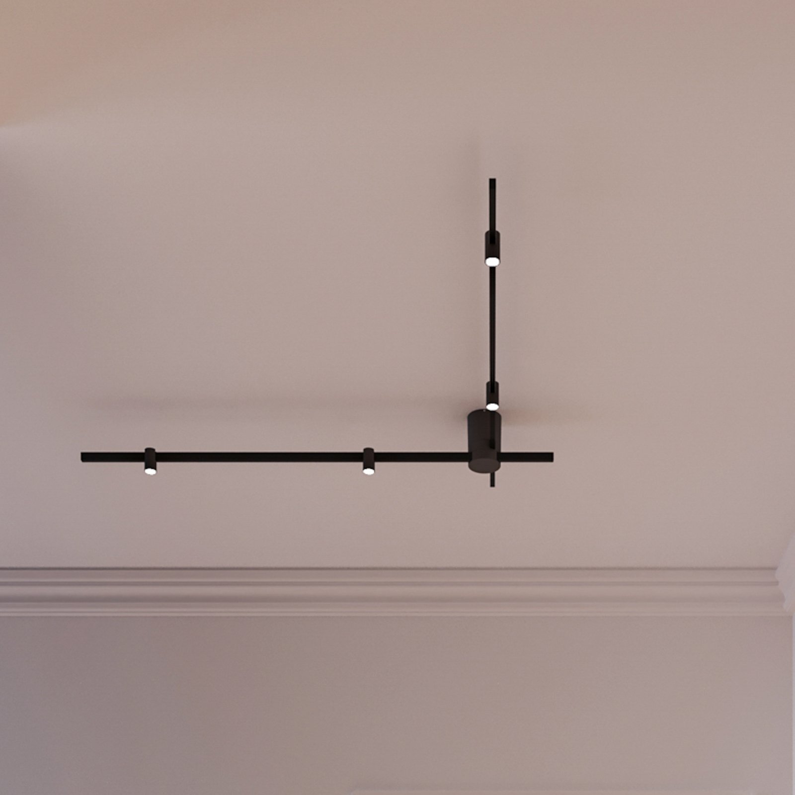 WEVER & DUCRÉ Plafonnier LED Trace Spin 1.0 noir 927