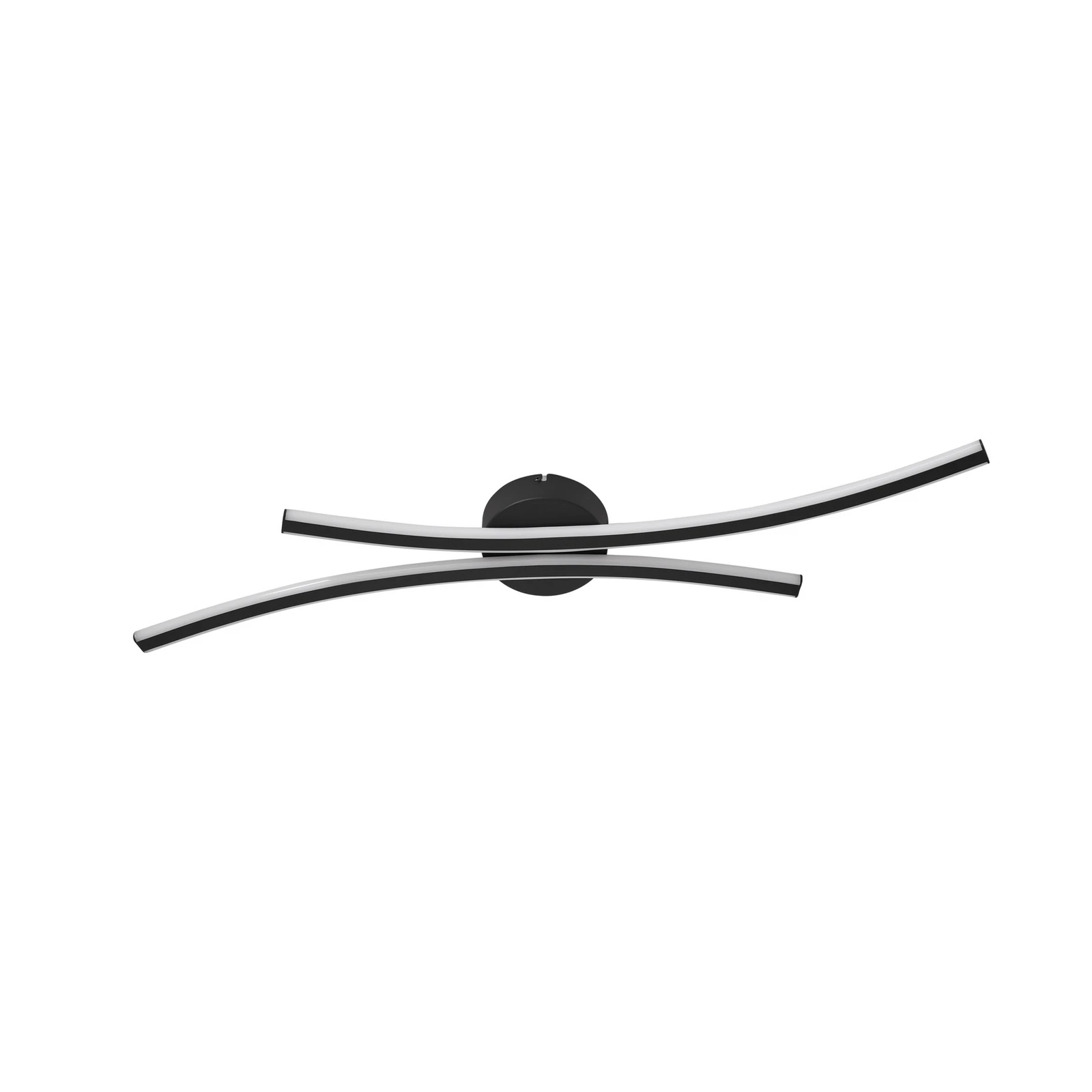 Lindby LED οροφής Ravion, 90 cm, μαύρο, 3.000 K