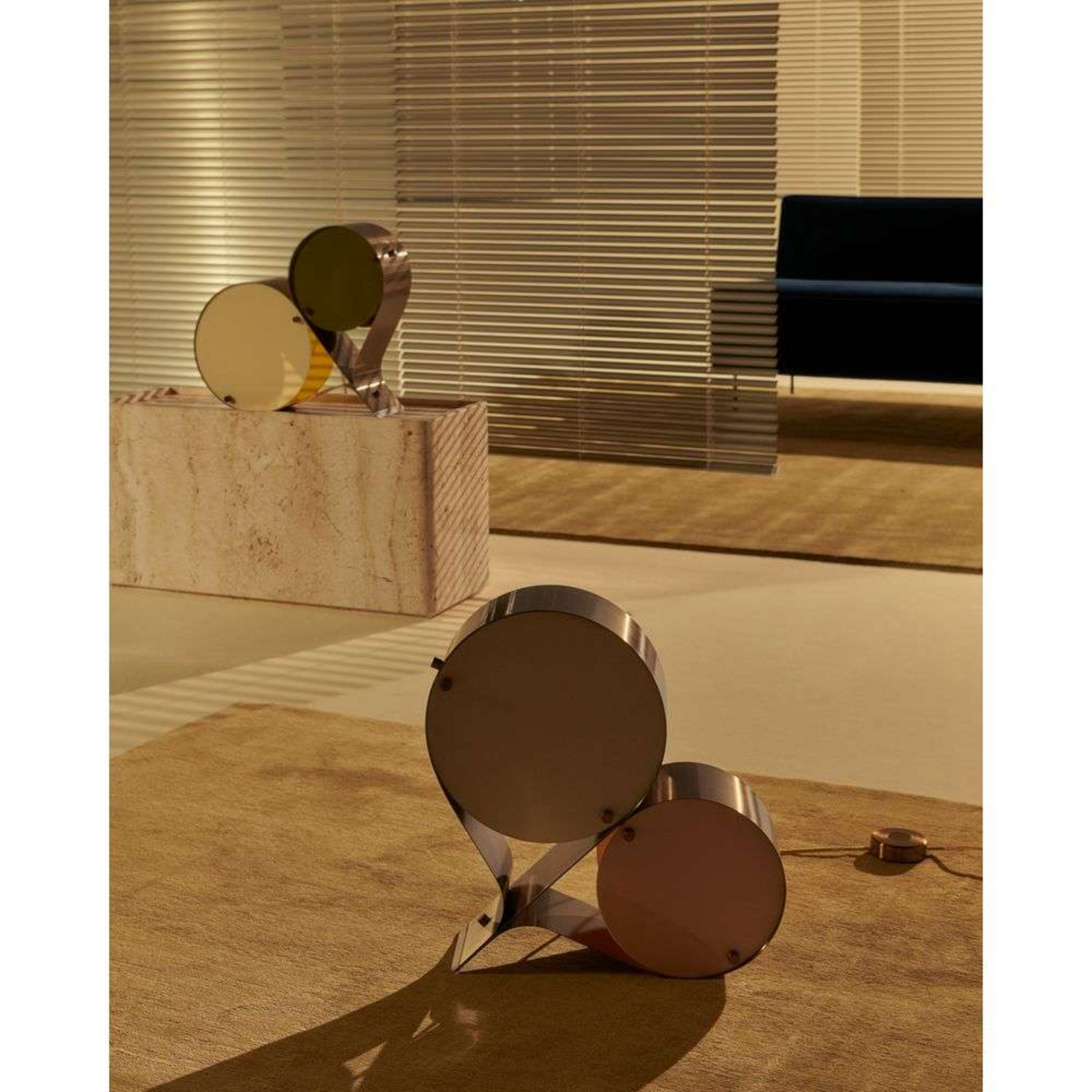 Coppia Candeeiro de Mesa Bronze Aço/Ivory/Olive - GUBI