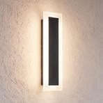 LED-Außenwandleuchte Wow, schwarz/weiß, Metall, IP54, CCT