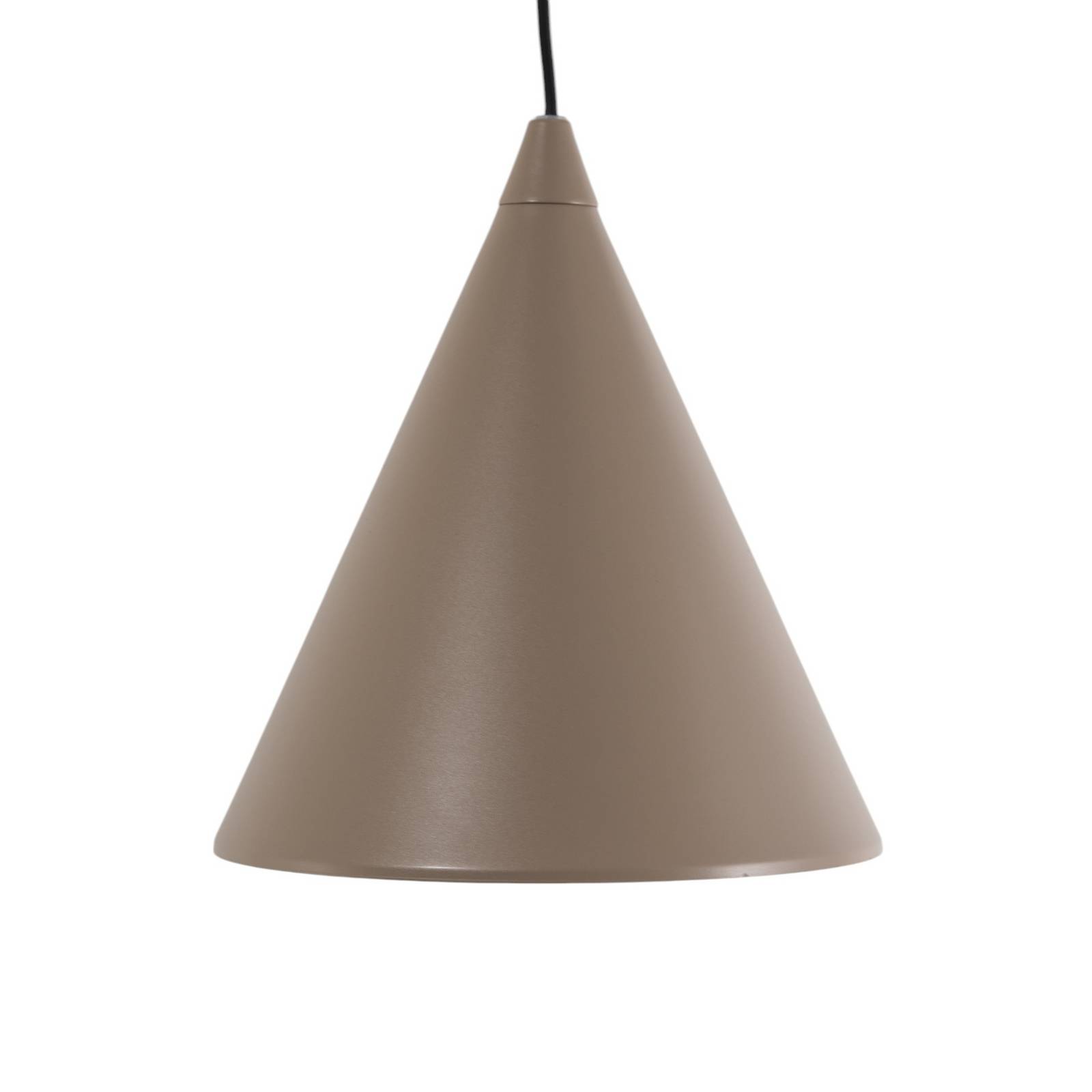 Lampa wisząca Shape, beżowy, metal, stożek, 1-punktowa, E27