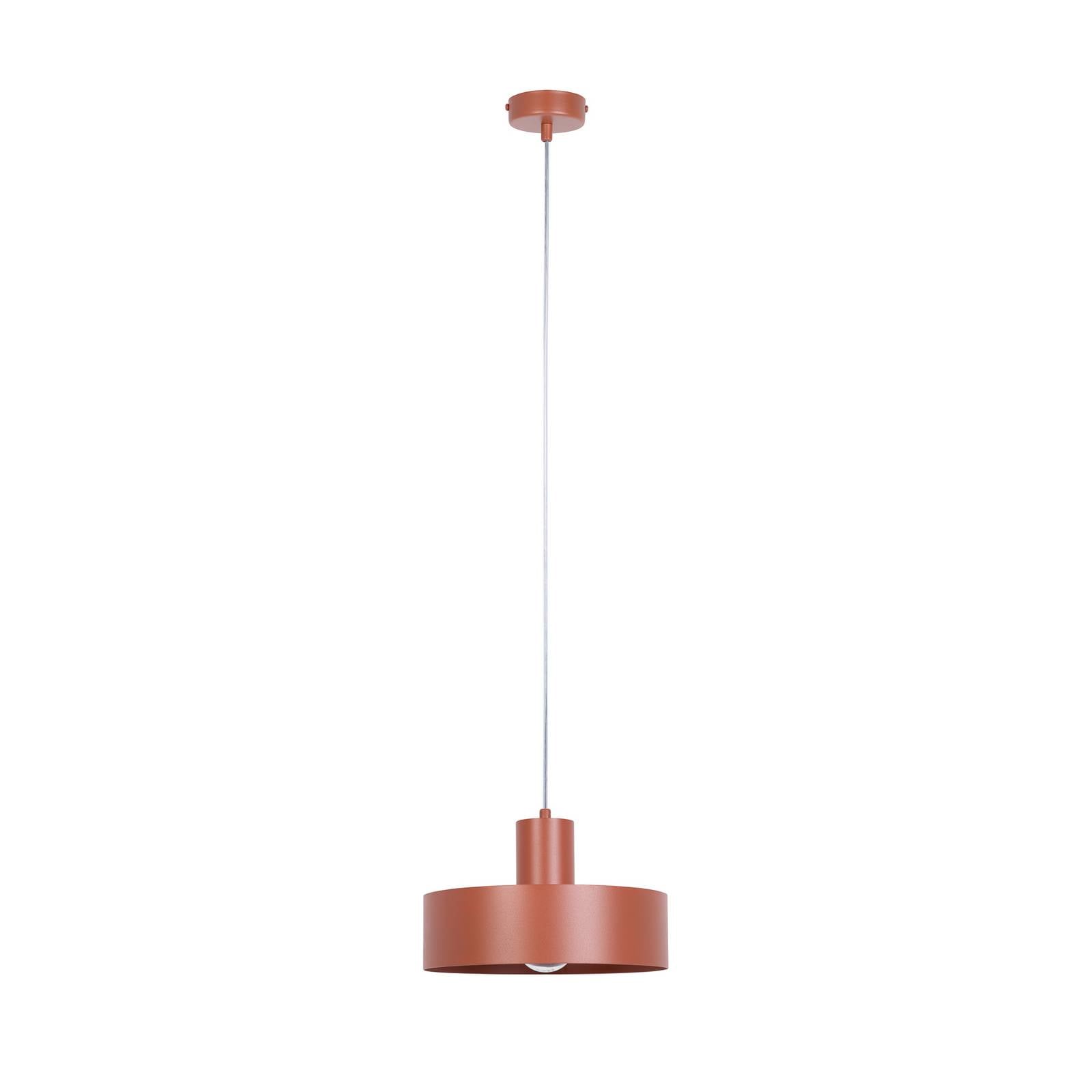 Hängeleuchte Rif M, ziegelrot, 1-flammig, Ø 25 cm, Stahl