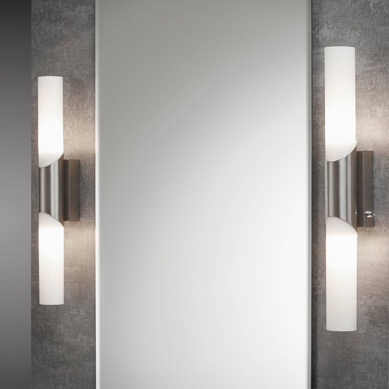 E-shop Kúpeľňové nástenné svetlo Splash 2-pl. nikel matný