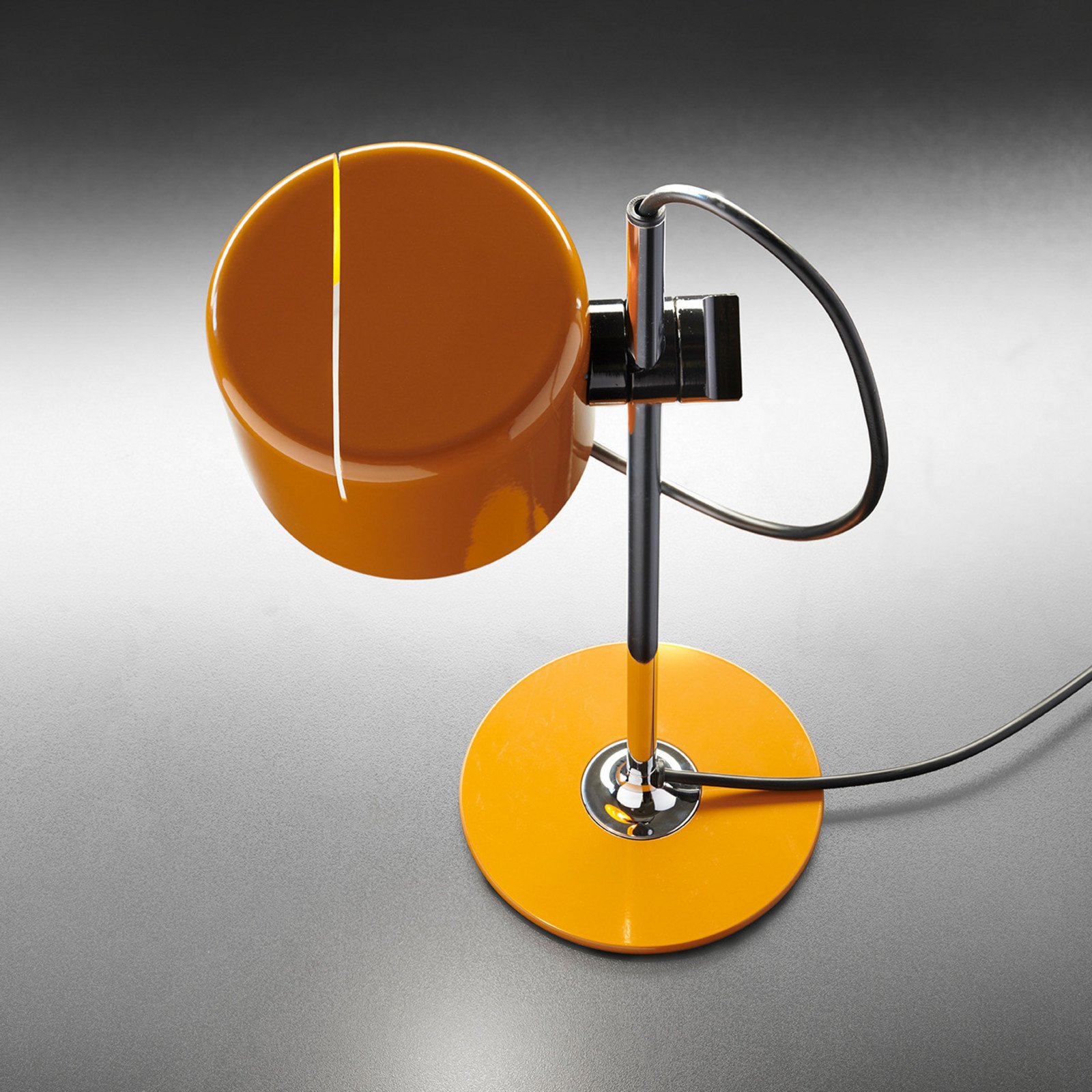 Oluce Mini Coupè LED lampă de masă galben muștar - Camera de zi / sufragerie - Design - galben muștar crom - Metal