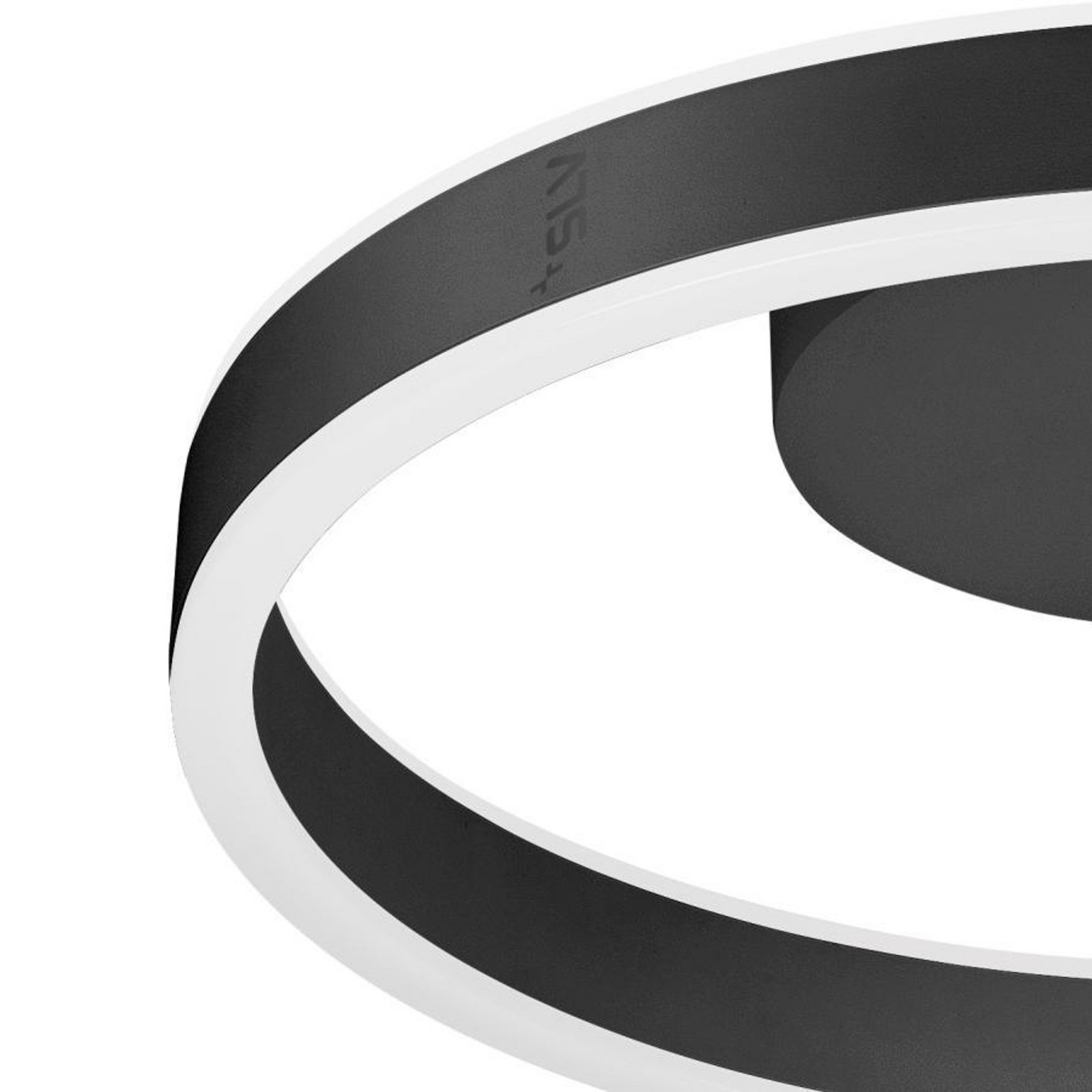 SLV LED-Deckenleuchte One, Ø 40 cm, schwarz, Metall, CCT