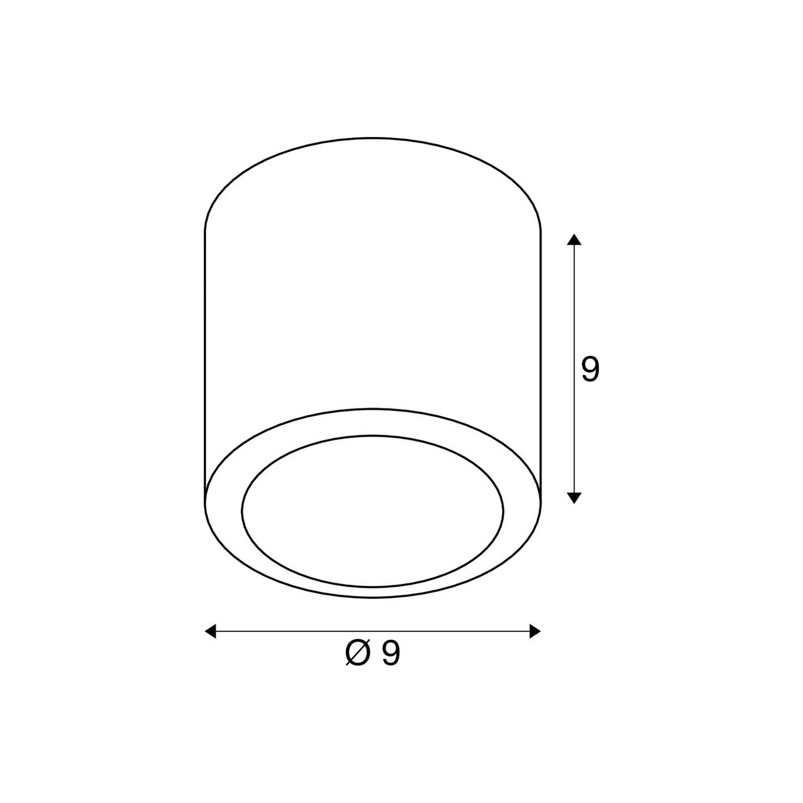 SLV LED-Deckenleuchte Oculus, bronzefarben, 9 cm dim to warm