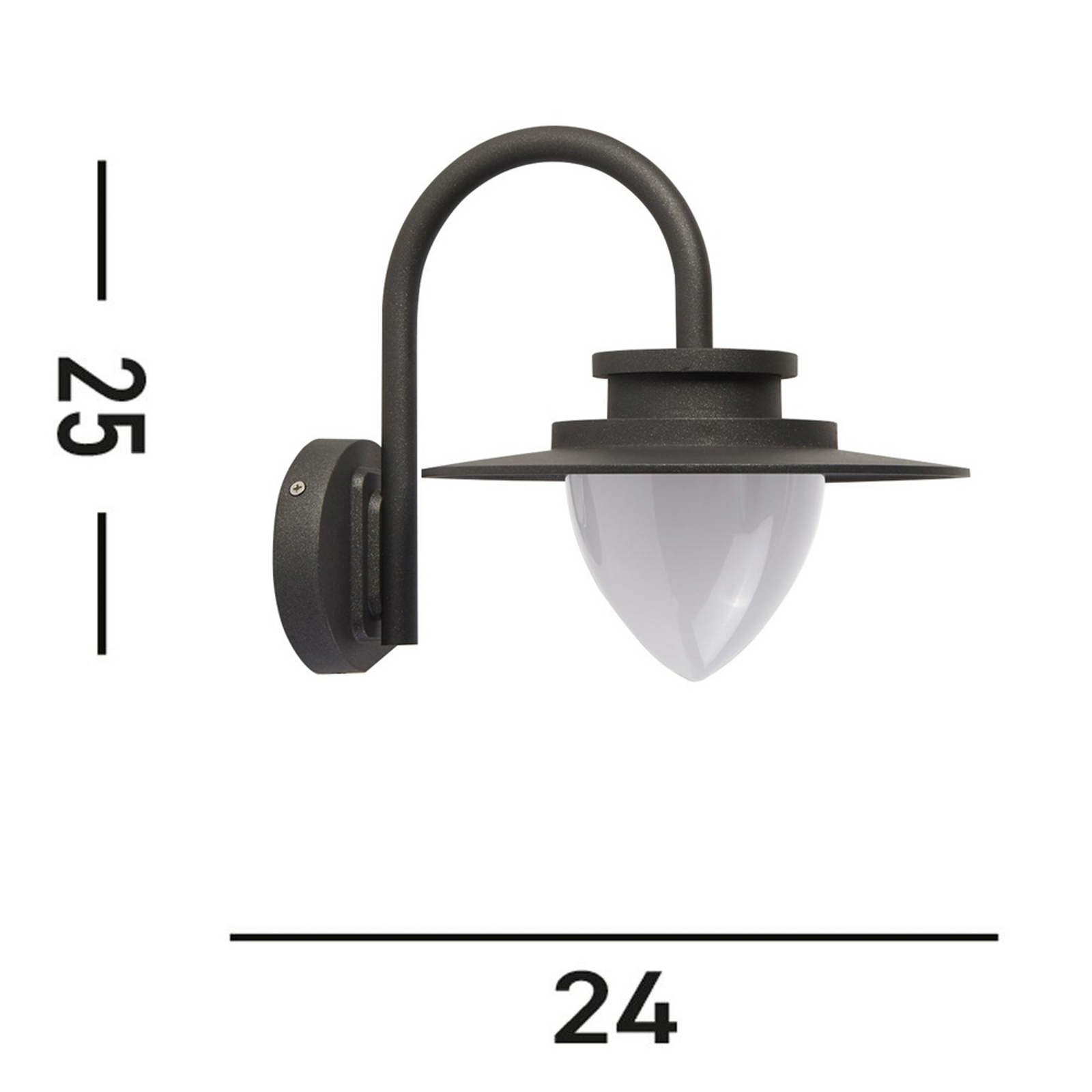 Applique d'extérieur LED Texas, IP54, couleur graphite, métal