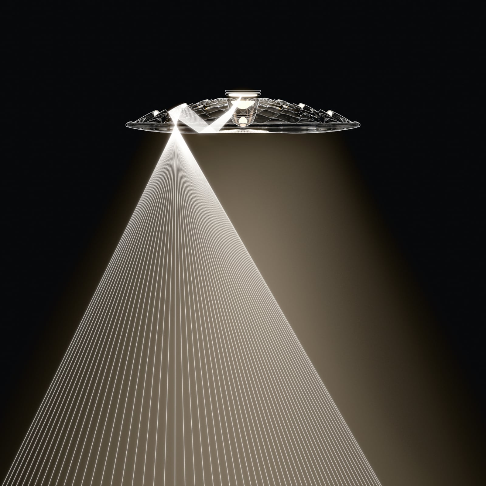 Lentille interchangeable Nivo, 36°, polycarbonate, anneau blanc - Sigor