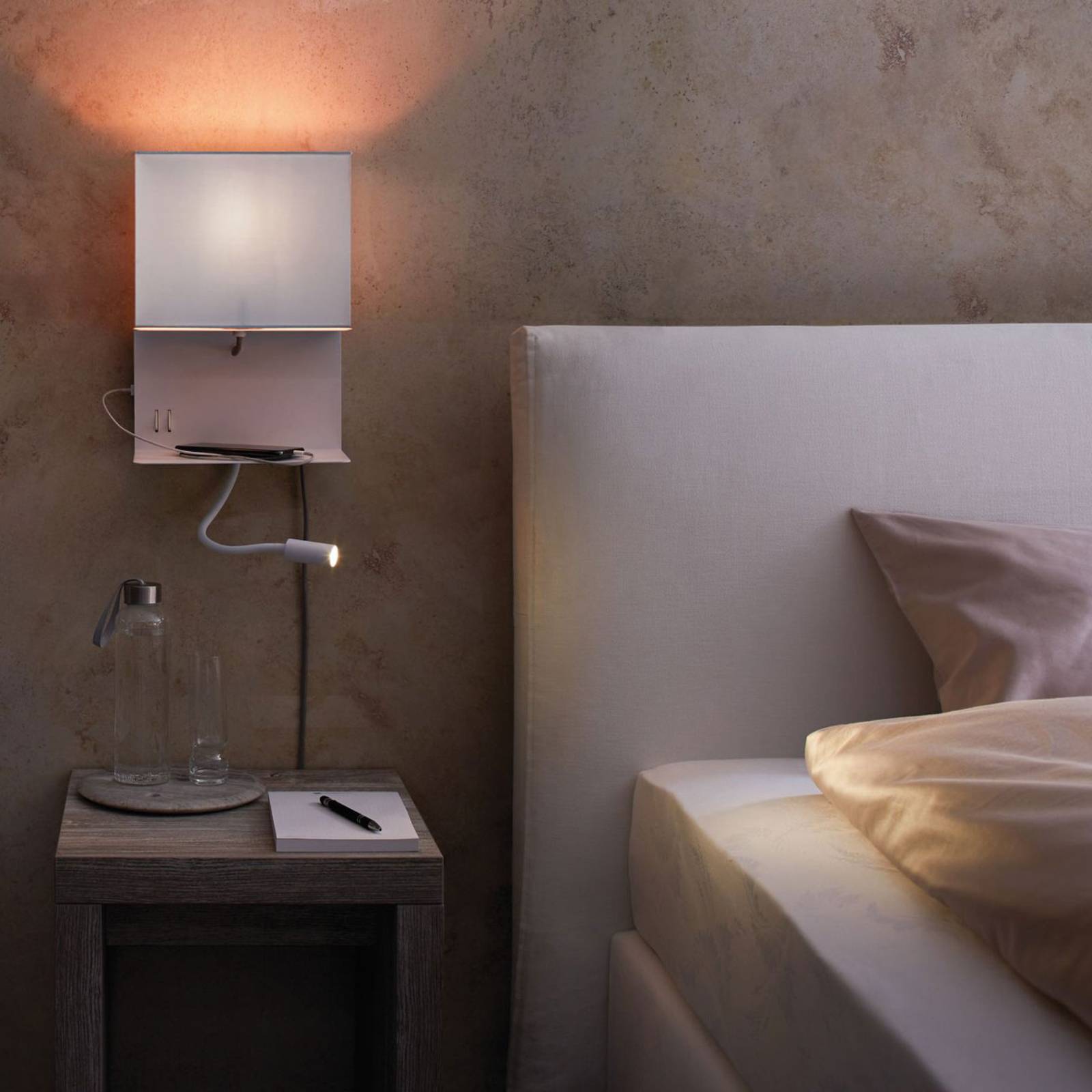 Photos - Chandelier / Lamp Paulmann Merani wall light, flexible arm and plug 