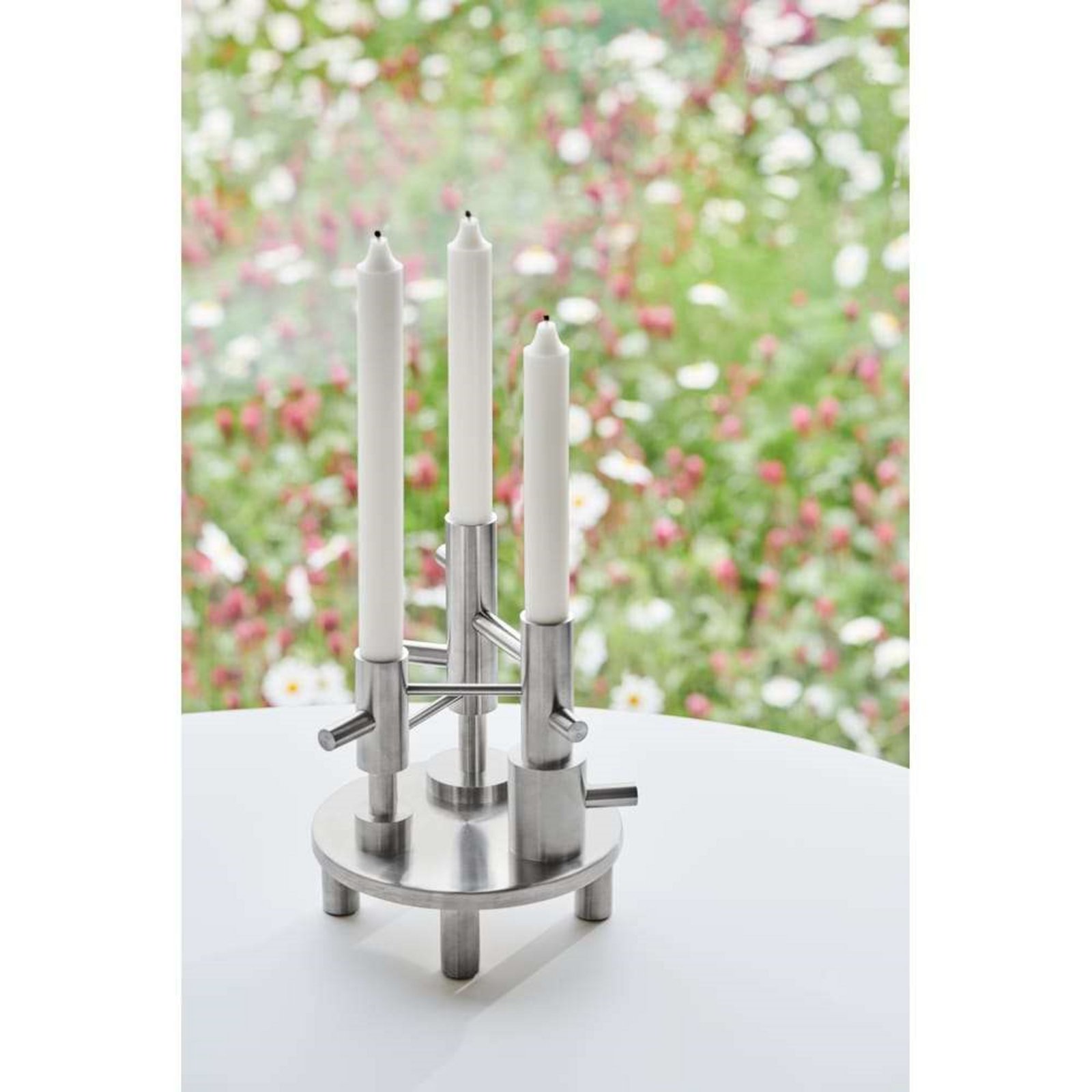 Candleholder Large Stainless Steel - Fritz Hansen