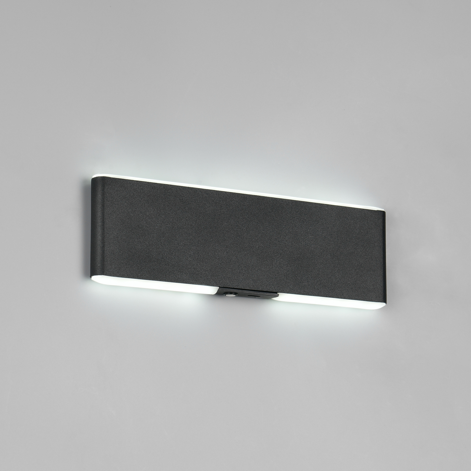 LED-akutoitega seinavalgusti Conchita, laius 22 cm, must, metall LED-akutoitega seinavalgusti Conchita, laius 22 cm, must, metall