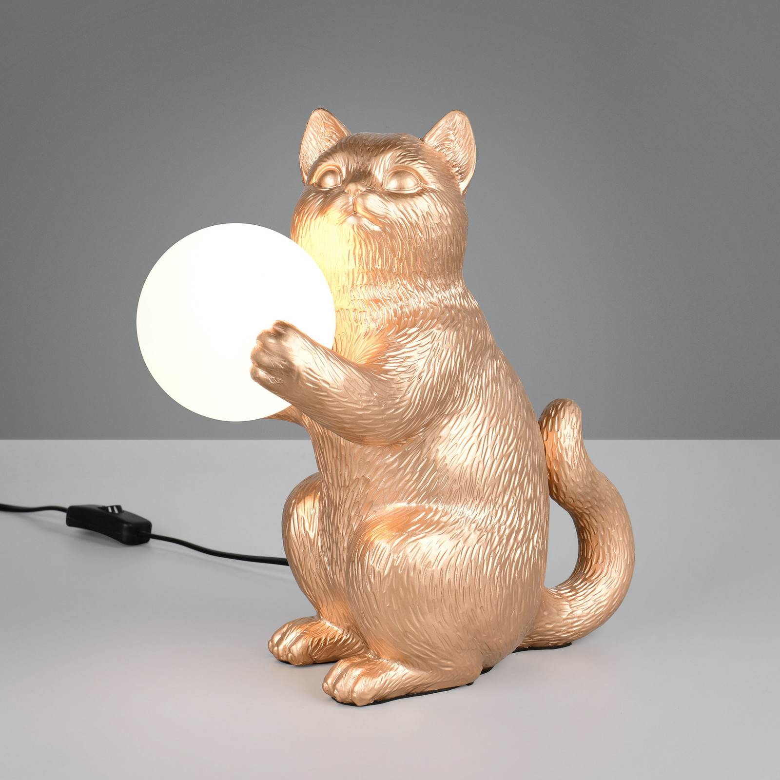 Reality Leuchten Lampă de masă Gatio culoare auriu înălțime 30 cm rășină sintetică G9 - Camera de zi / sufragerie - Viața tânără - Plastic