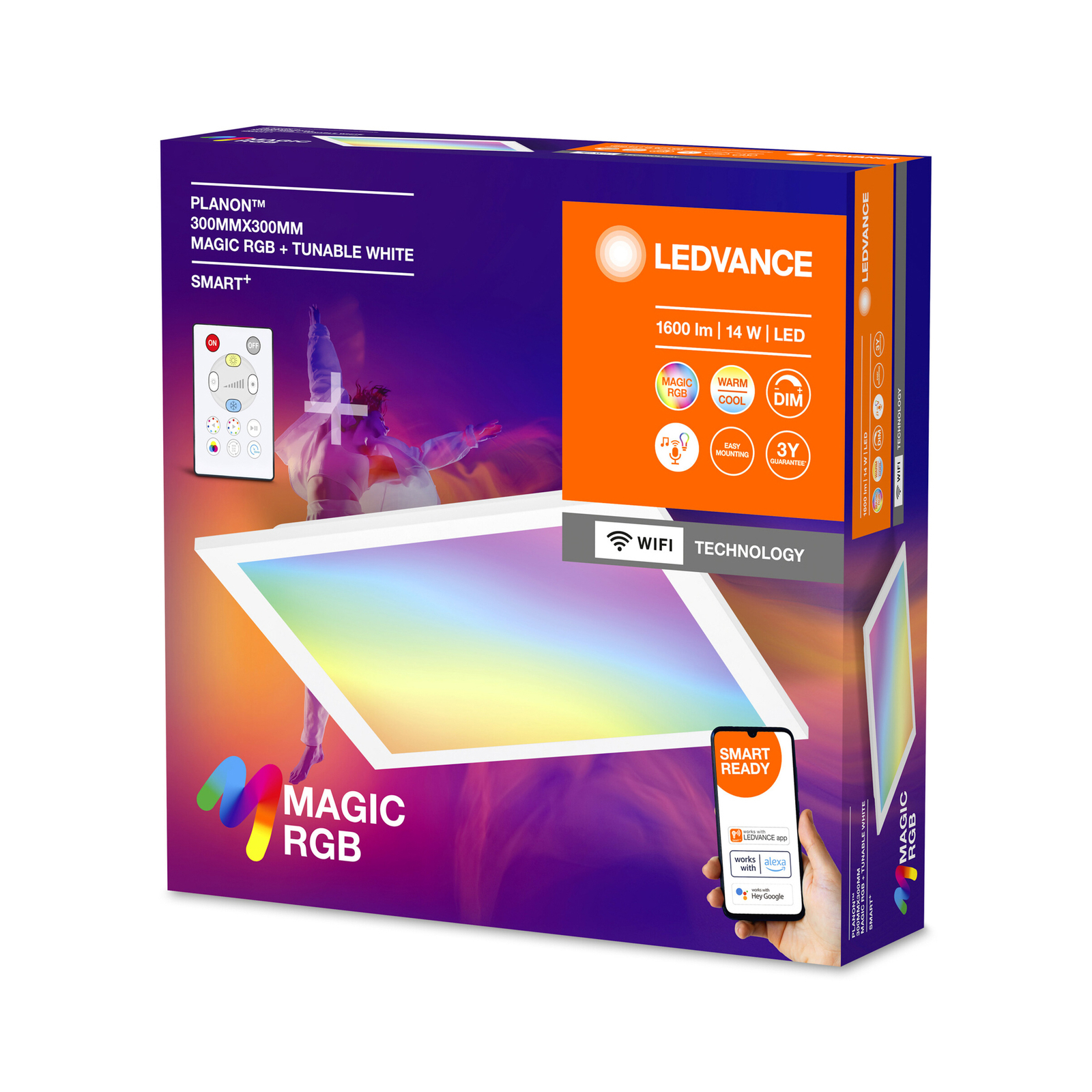 LEDVANCE SMART+ WiFi Planon Magic RGBW LED RGBW 30x30cm