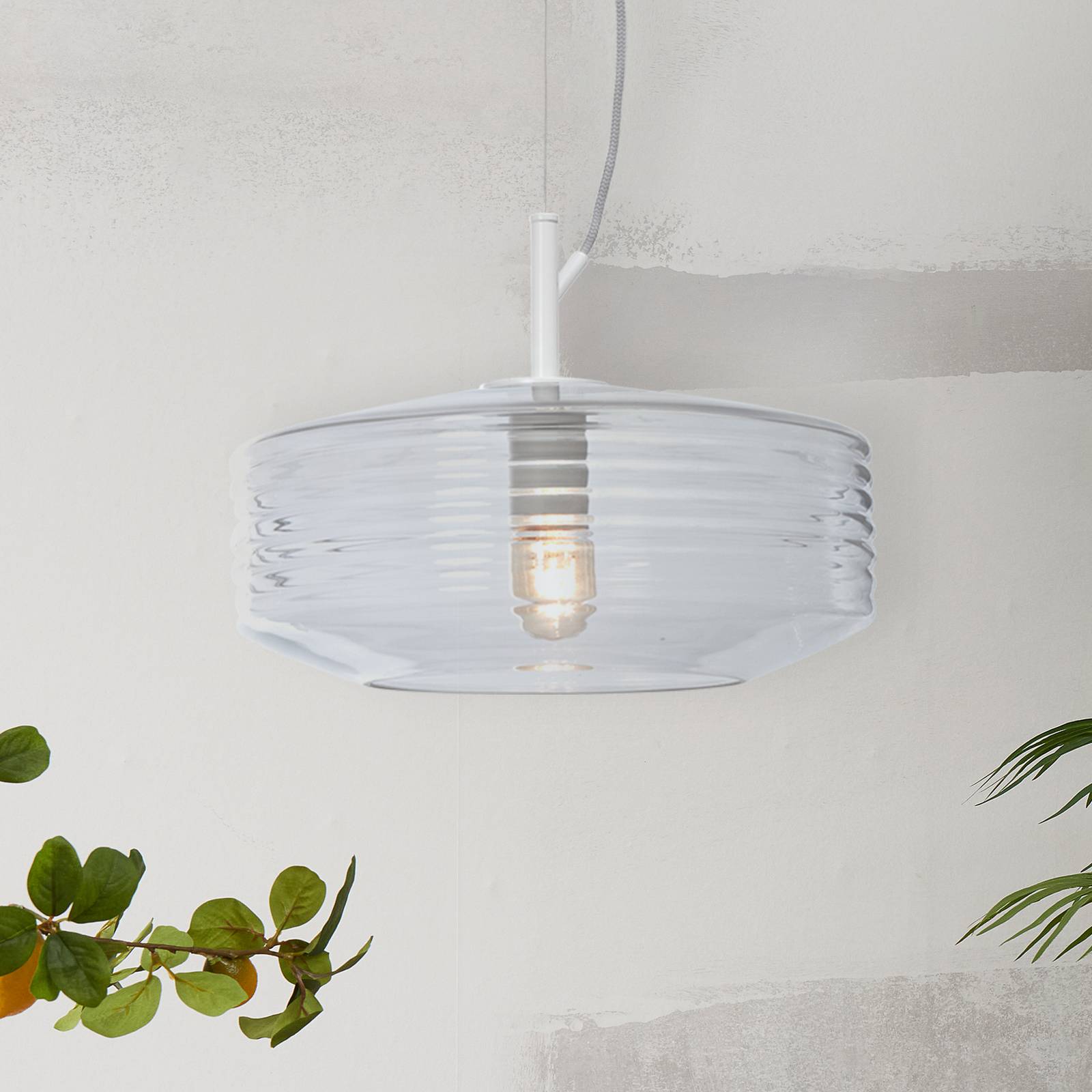 IT'S ABOUT ROMI Suspension Verona, transparent, verre, E27