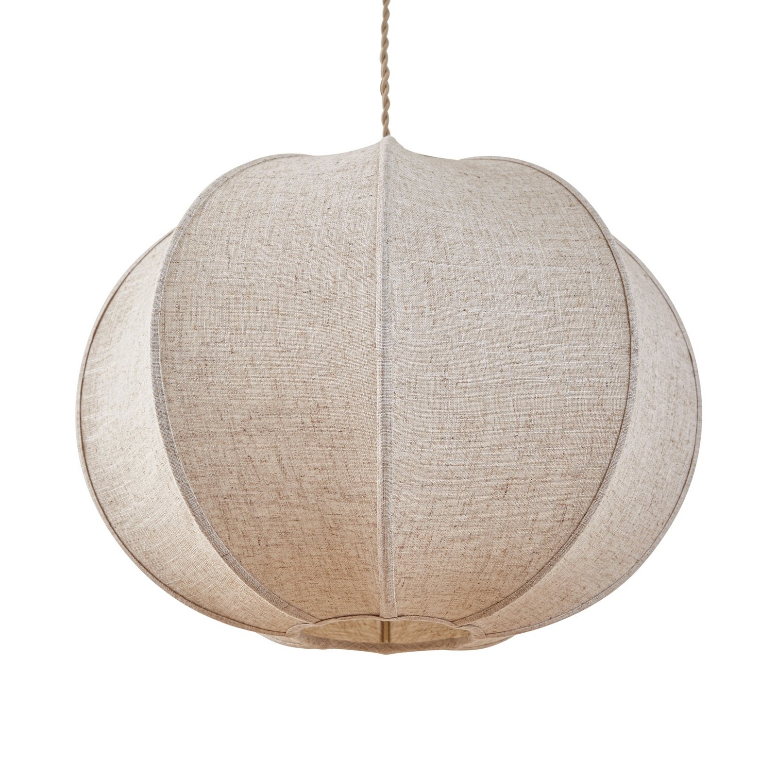 Elfie hængelampe, beige, linned, Ø 47 cm, E27 - Lindby