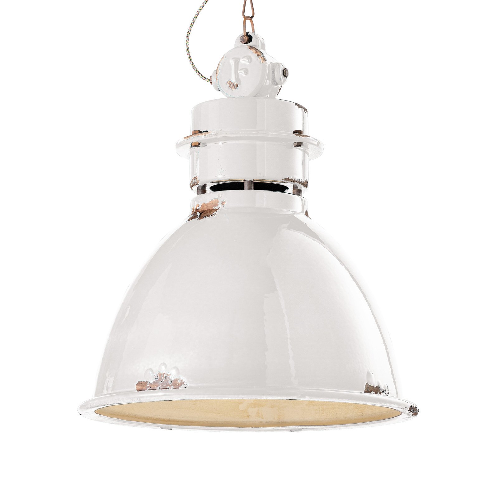 Függő lámpa C1750 kerámia búrával, fehér