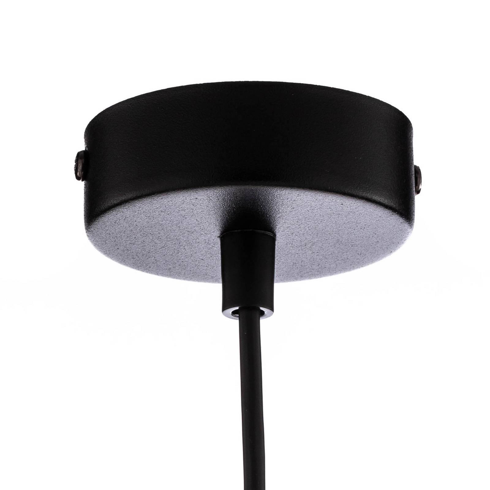Lampa wisząca Glassy, czarna, przezroczysta, szkło, Ø 14 cm, E14