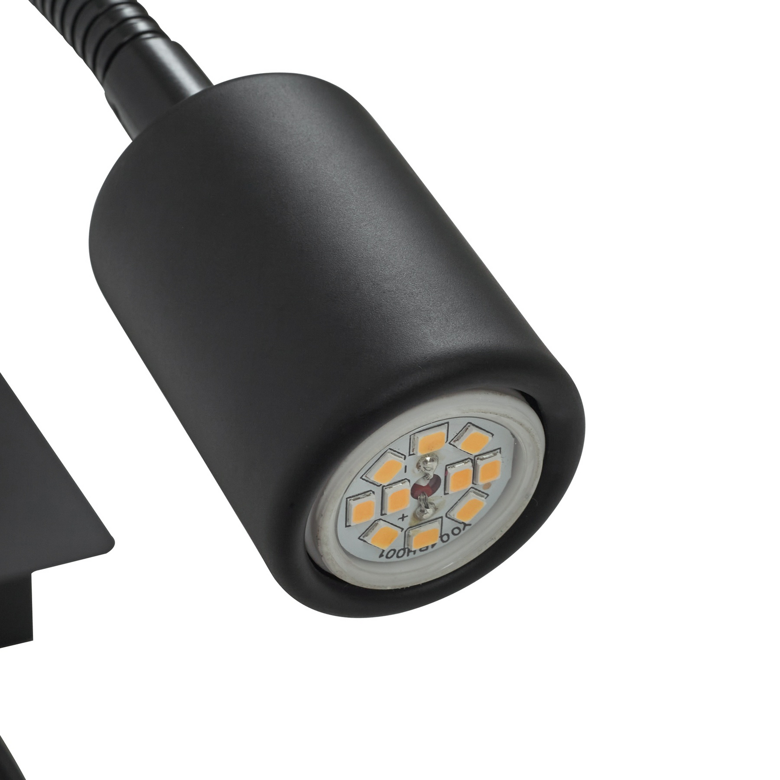 Lindby, applique murale Florens, noire, lampe de lecture LED, 23,5 cm