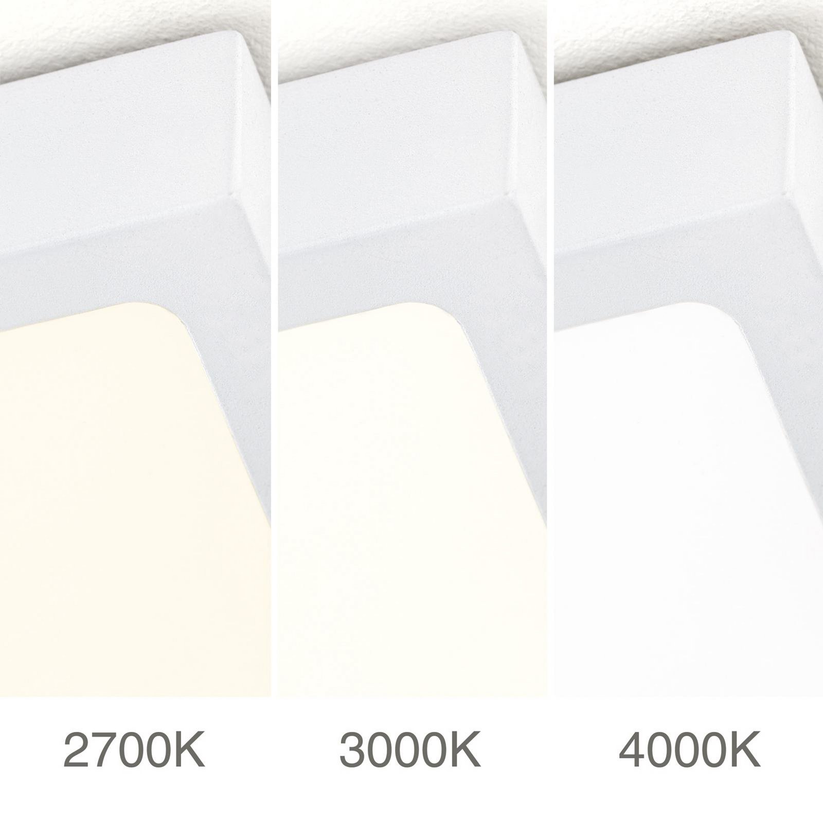 LED ceiling lamp Disc, white, length 14 cm, CCT, metal