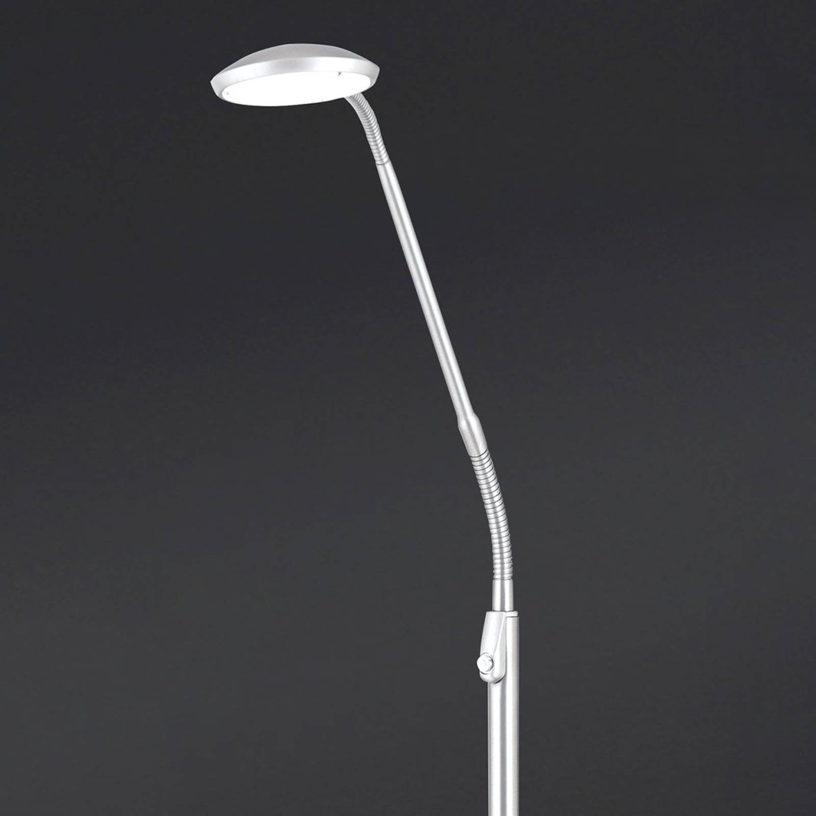 Niklowana lampa stojąca LED Cobra 1-punktowa