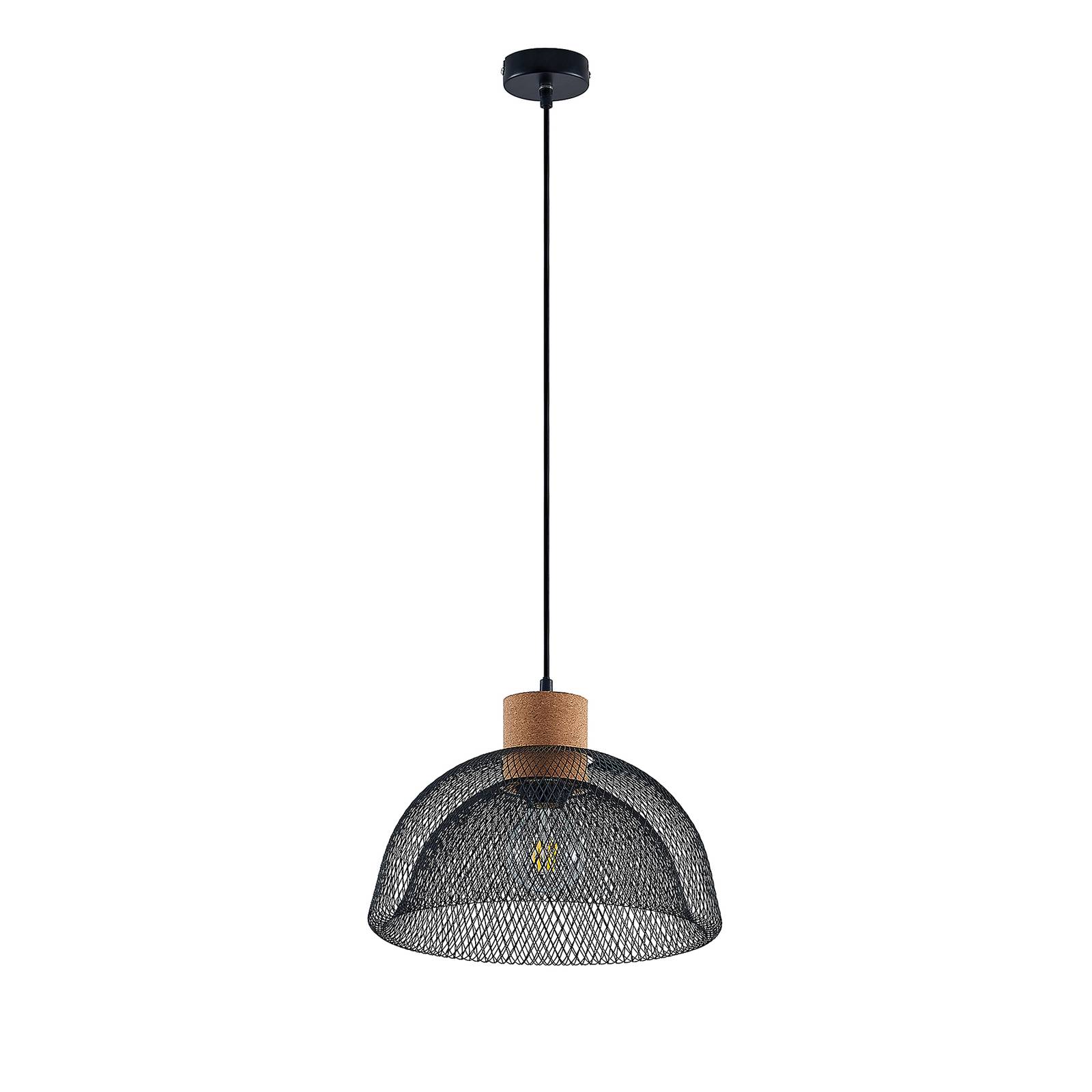 Lindby Louk suspension grille noire 1 lampe