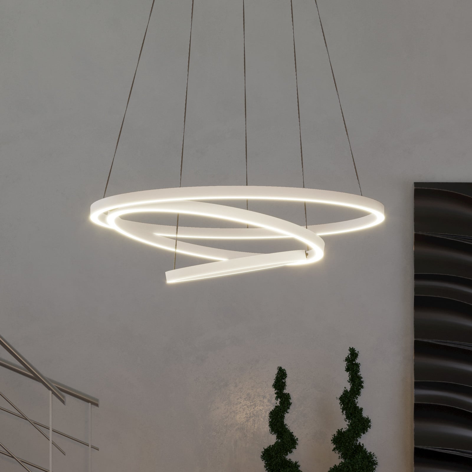 EGLO connect Lobinero-Z Lampă suspendată cu LED albă - Camera de zi / sufragerie - Modern - Metal